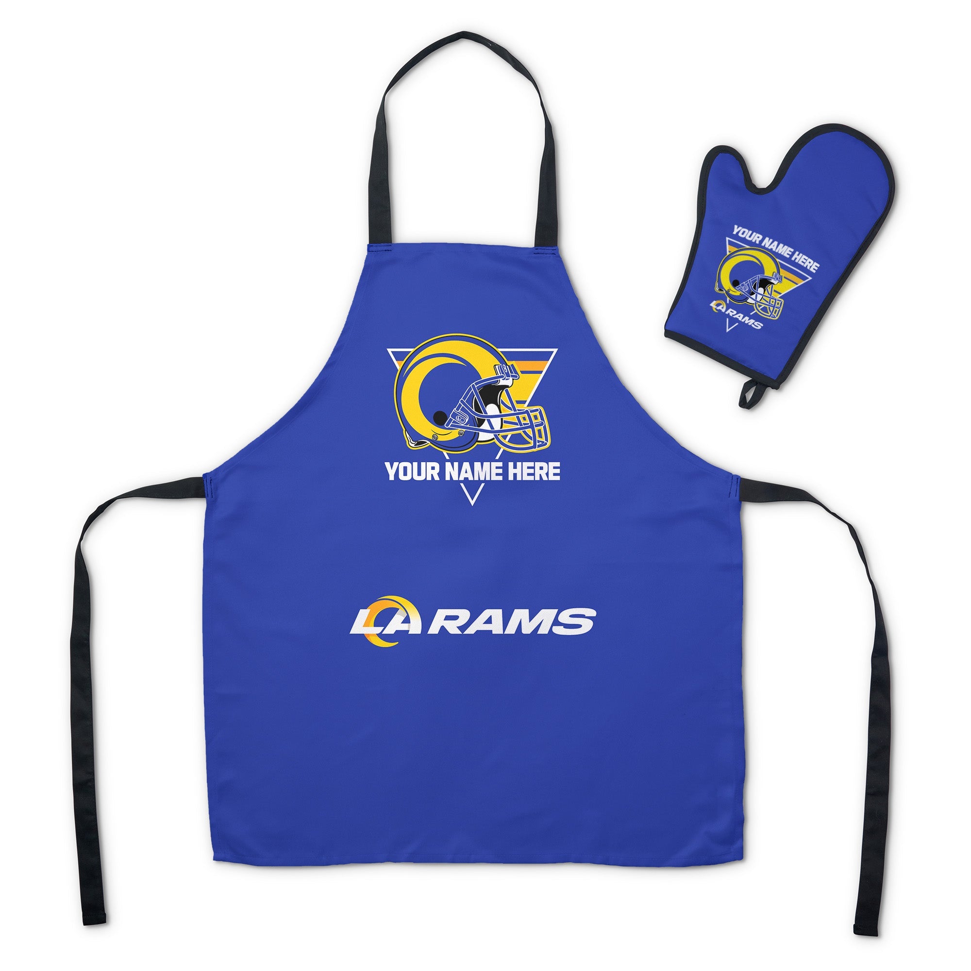 NFL Los Angeles Rams Personalized Apron BBQ Mitt Set