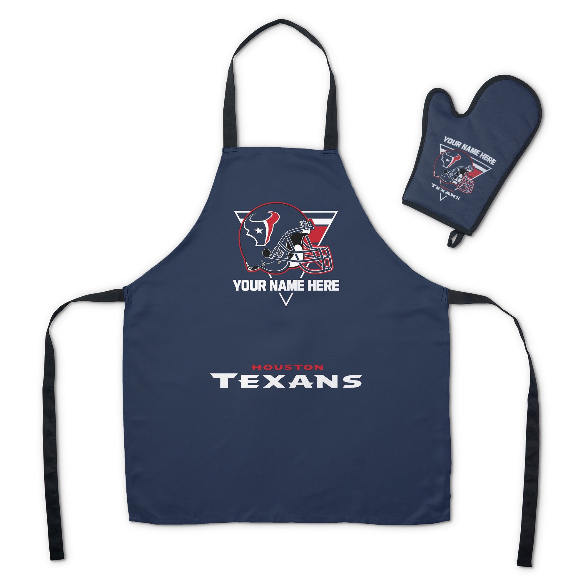 NFL Houston Texans Personalized Apron BBQ Mitt Set