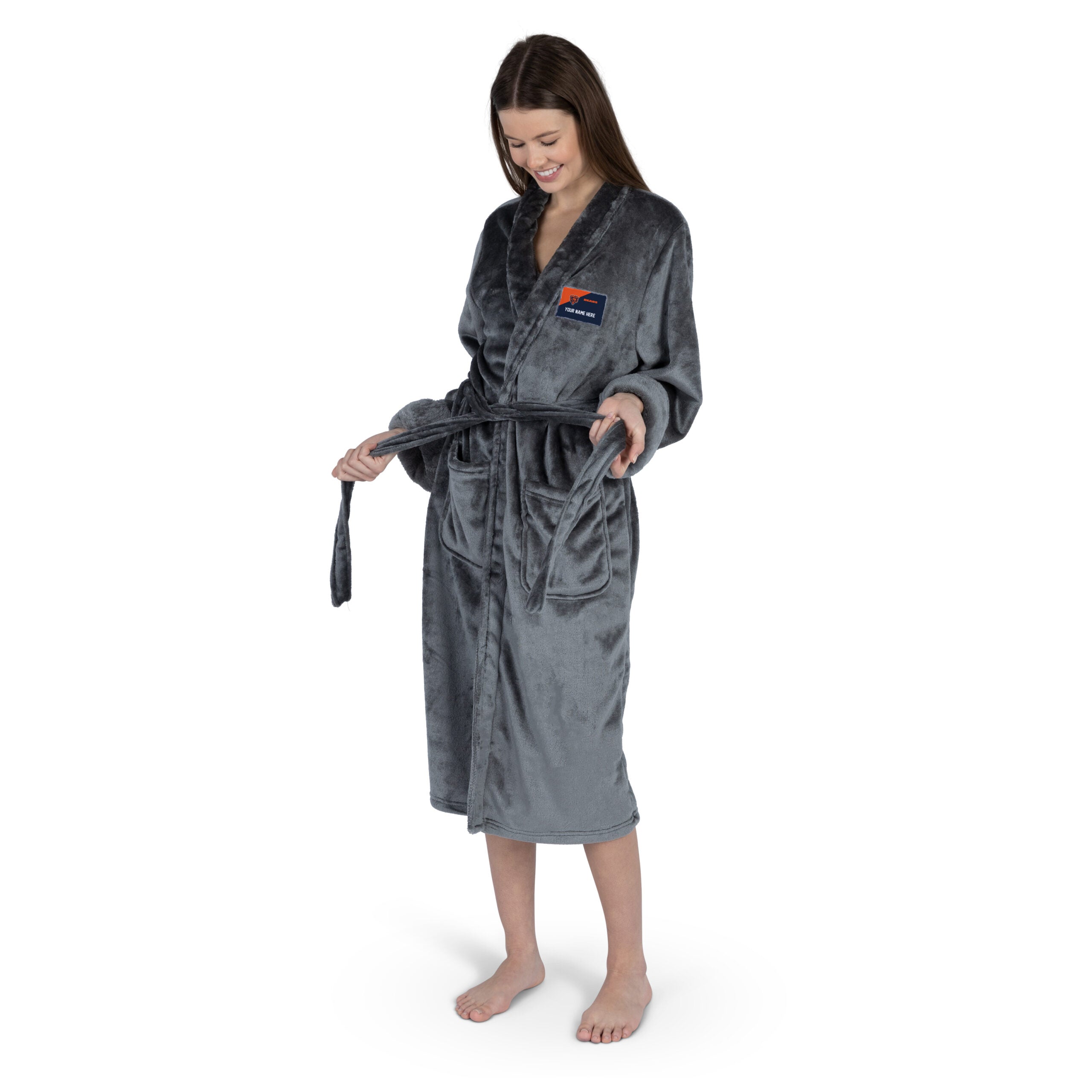 NFL Chicago Bears S/M Personalized Silk Touch Robe 25x47 Inches