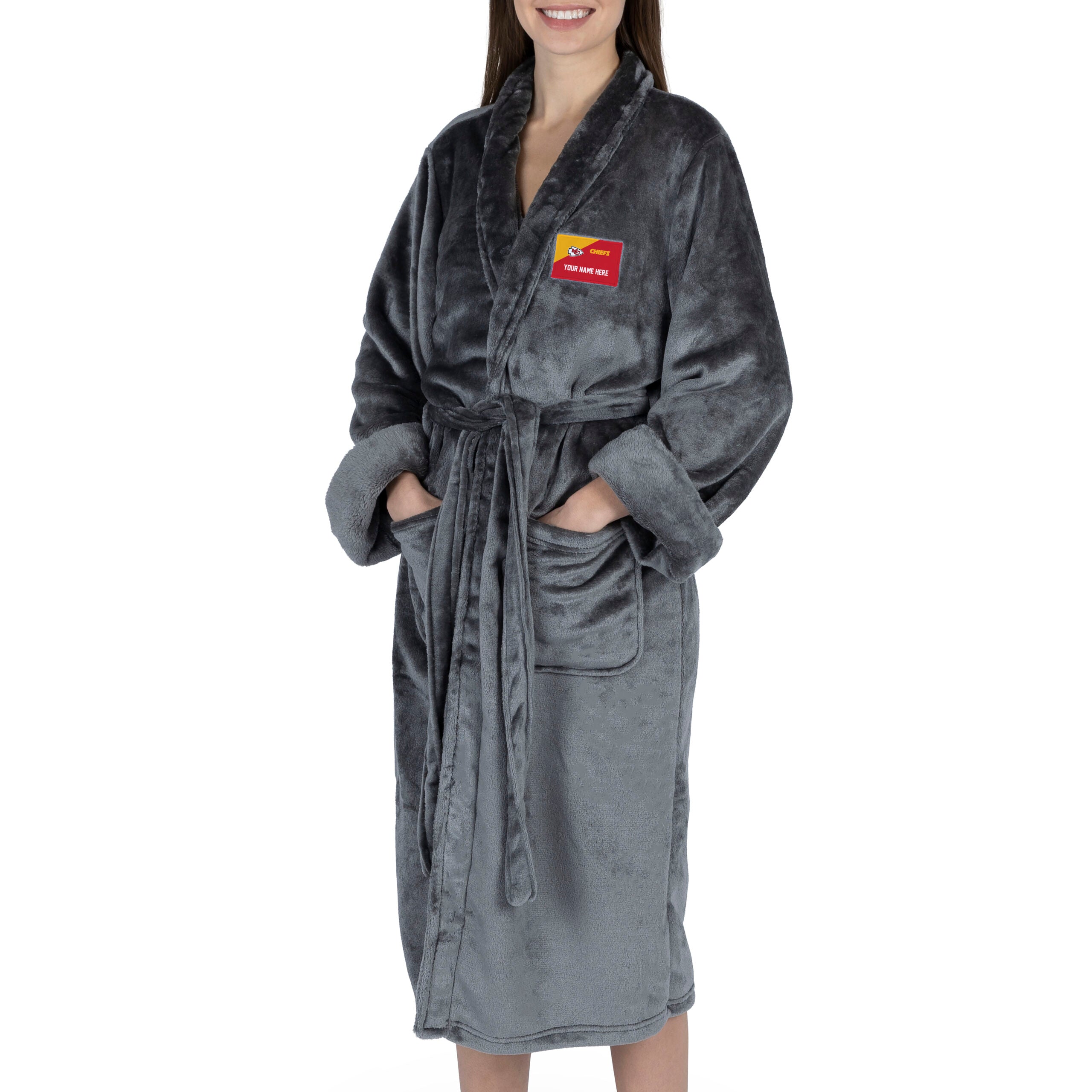 NFL Kansas City Chiefs Snipe S/M Personalized Robe 23x41 Inches