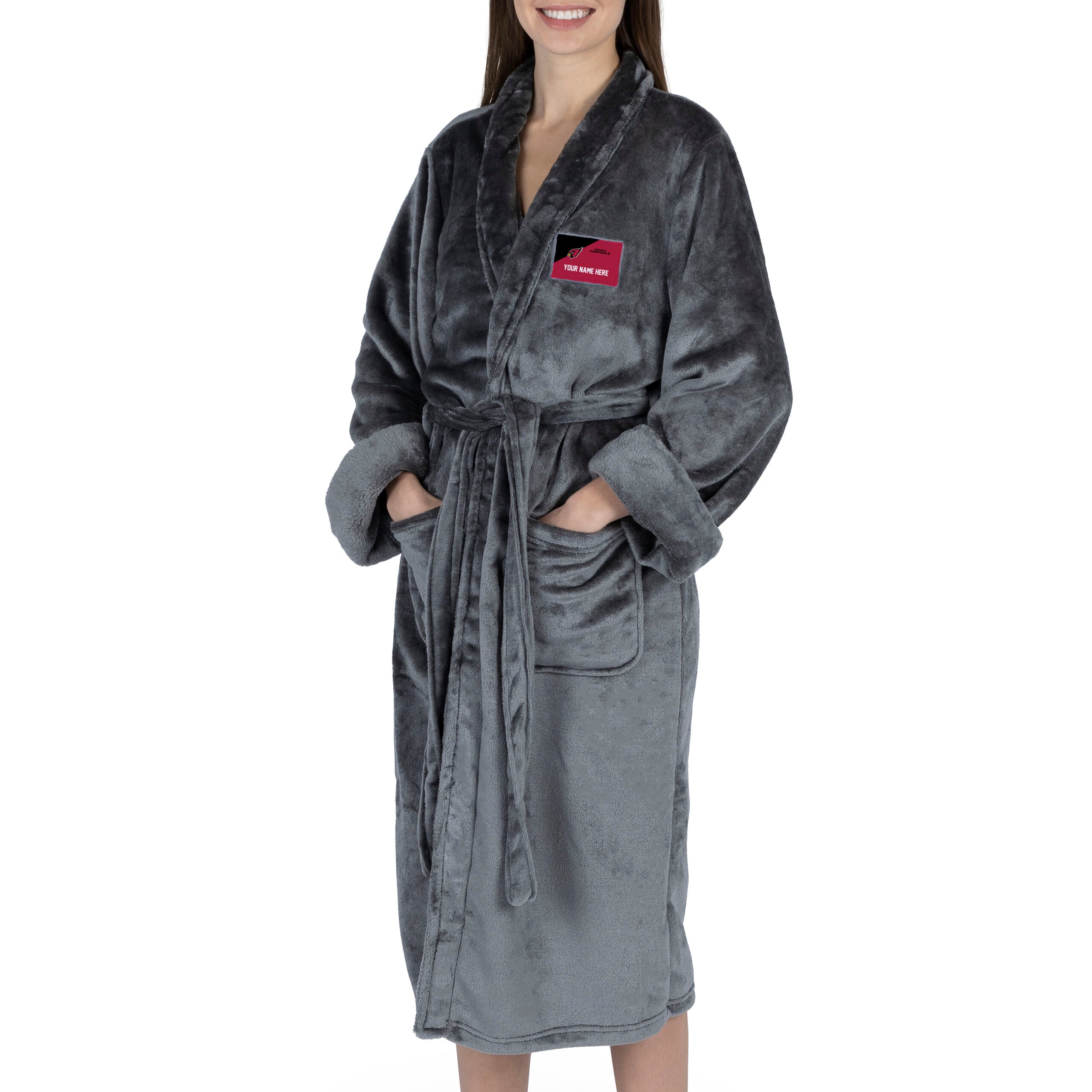 NFL Arizona Cardinals Snipe S/M Personalized Silk Touch Robe 25x47 Inches