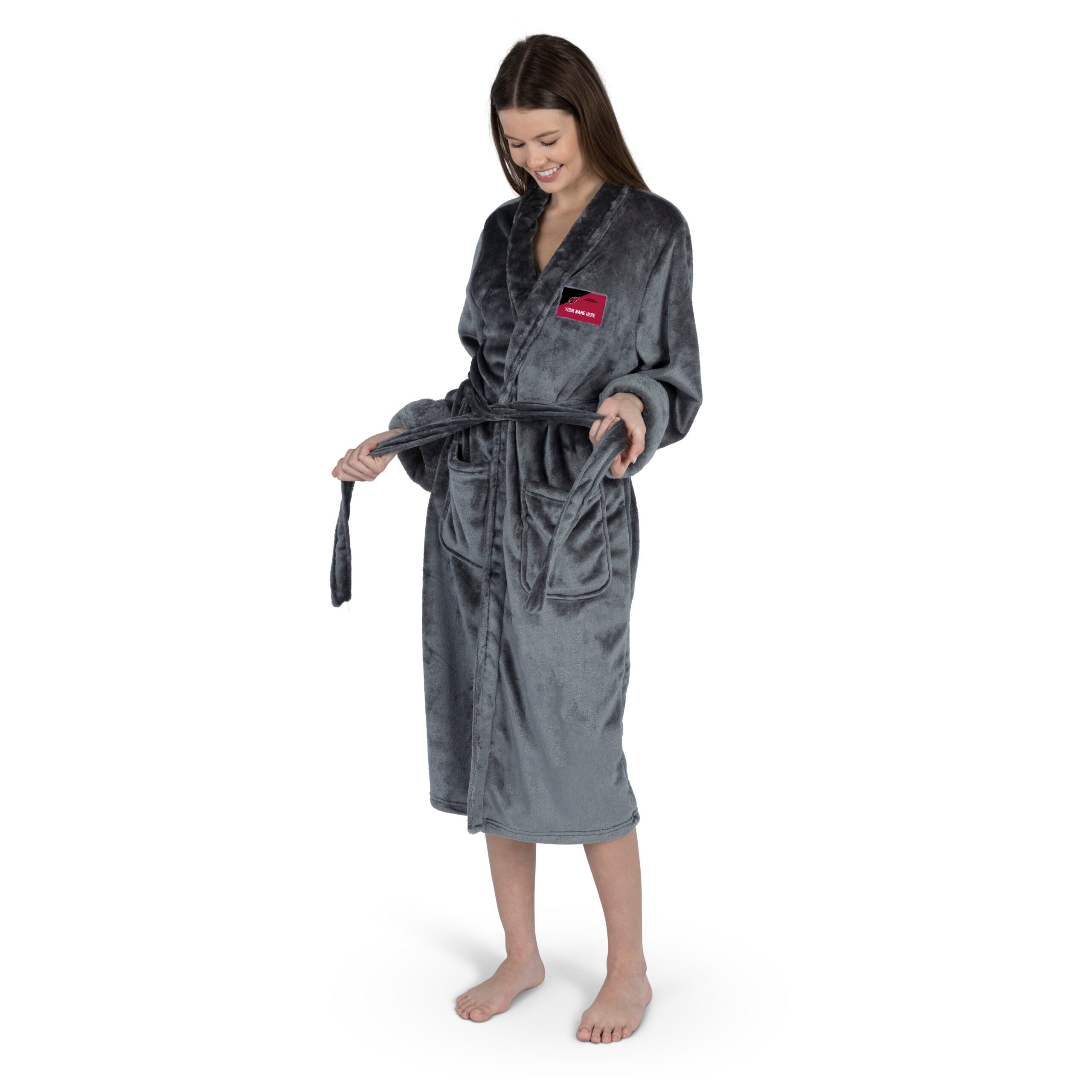 NFL Arizona Cardinals Snipe S/M Personalized Silk Touch Robe 25x47 Inches