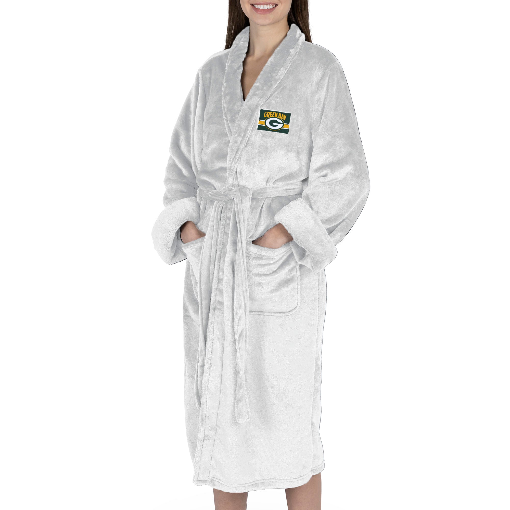 Green Bay Packers NFL Rollout Silk Touch Robe Small/Medium