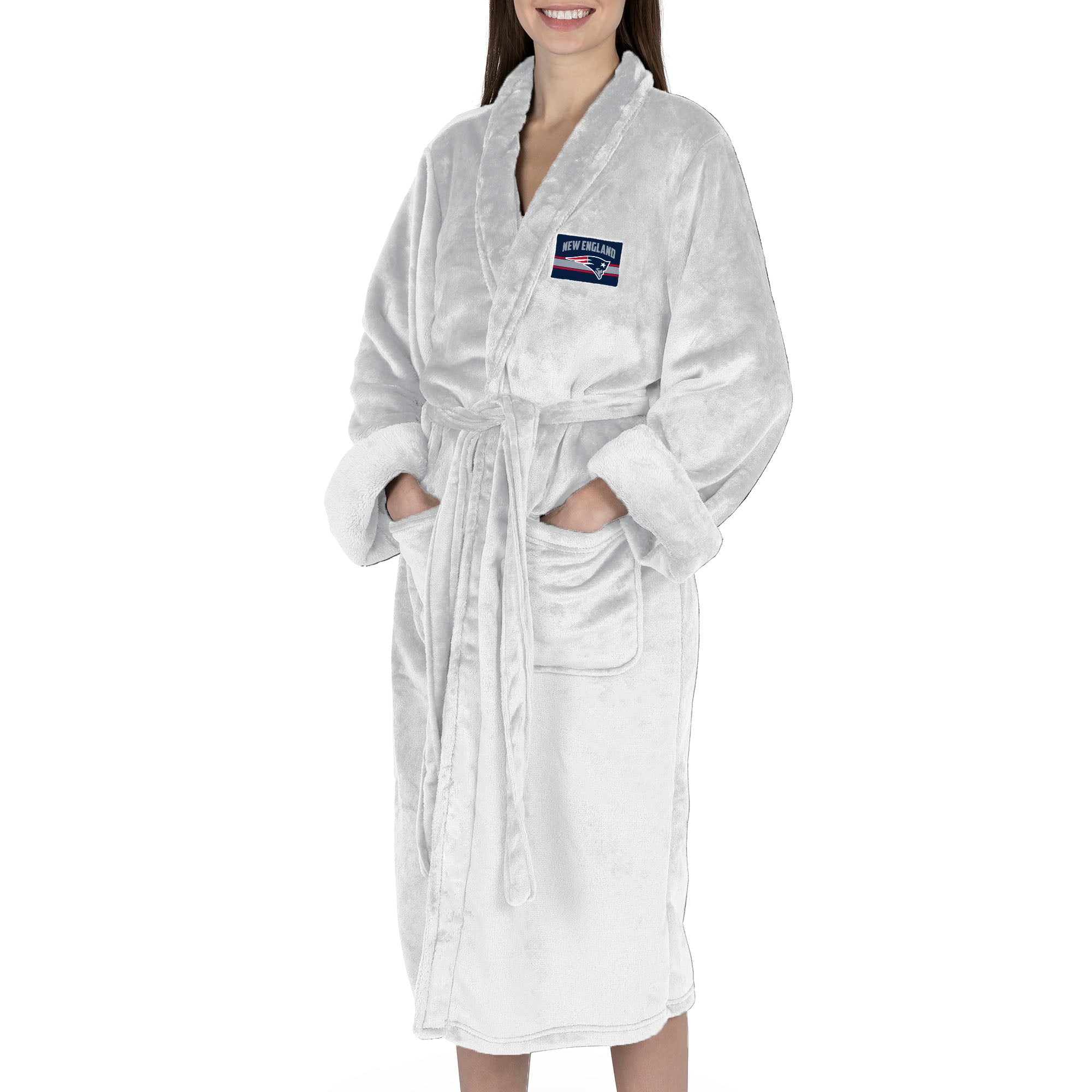 New England Patriots NFL Rollout Silk Touch Robe Small/Medium