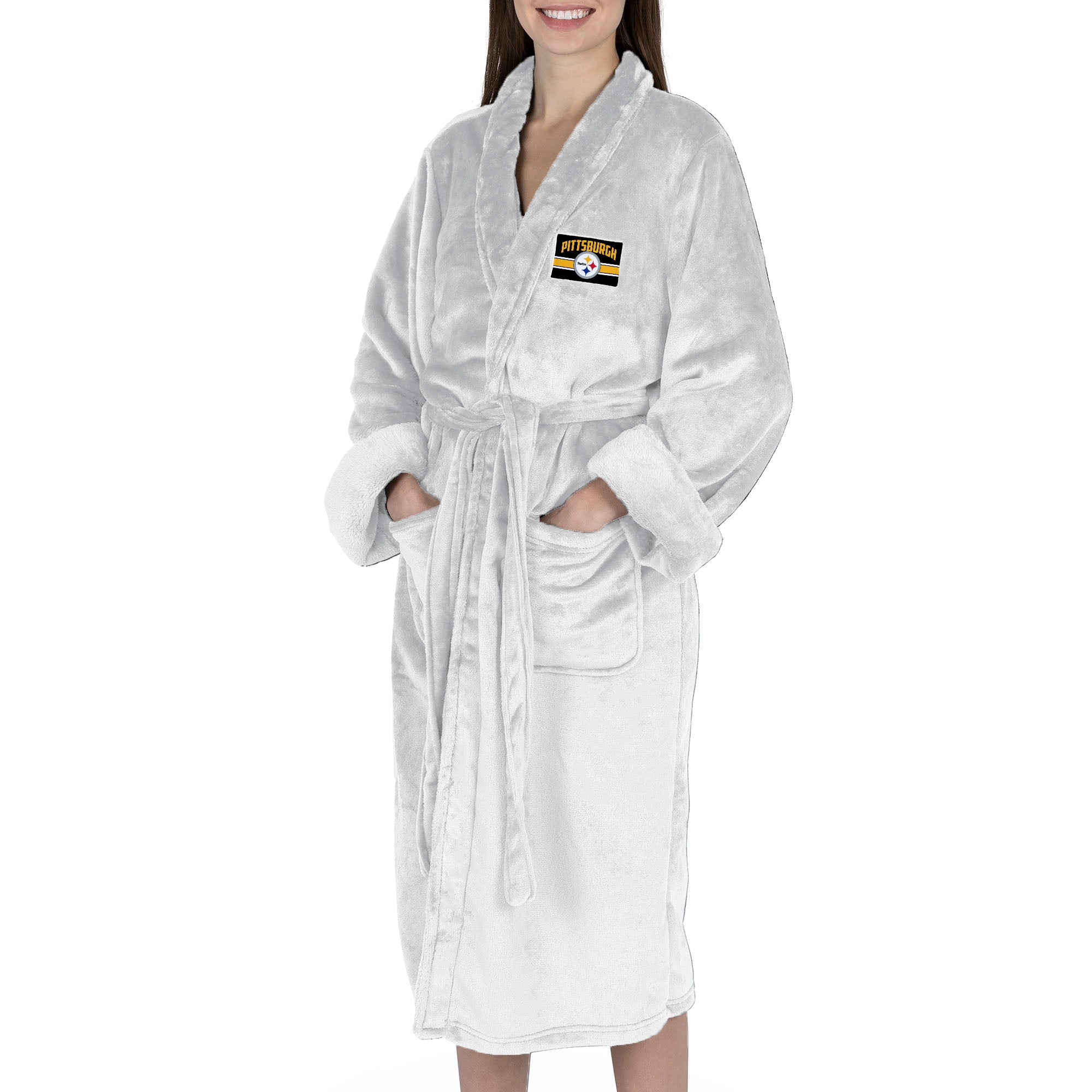 Pittsburgh Steelers NFL Rollout Silk Touch Robe Small/Medium