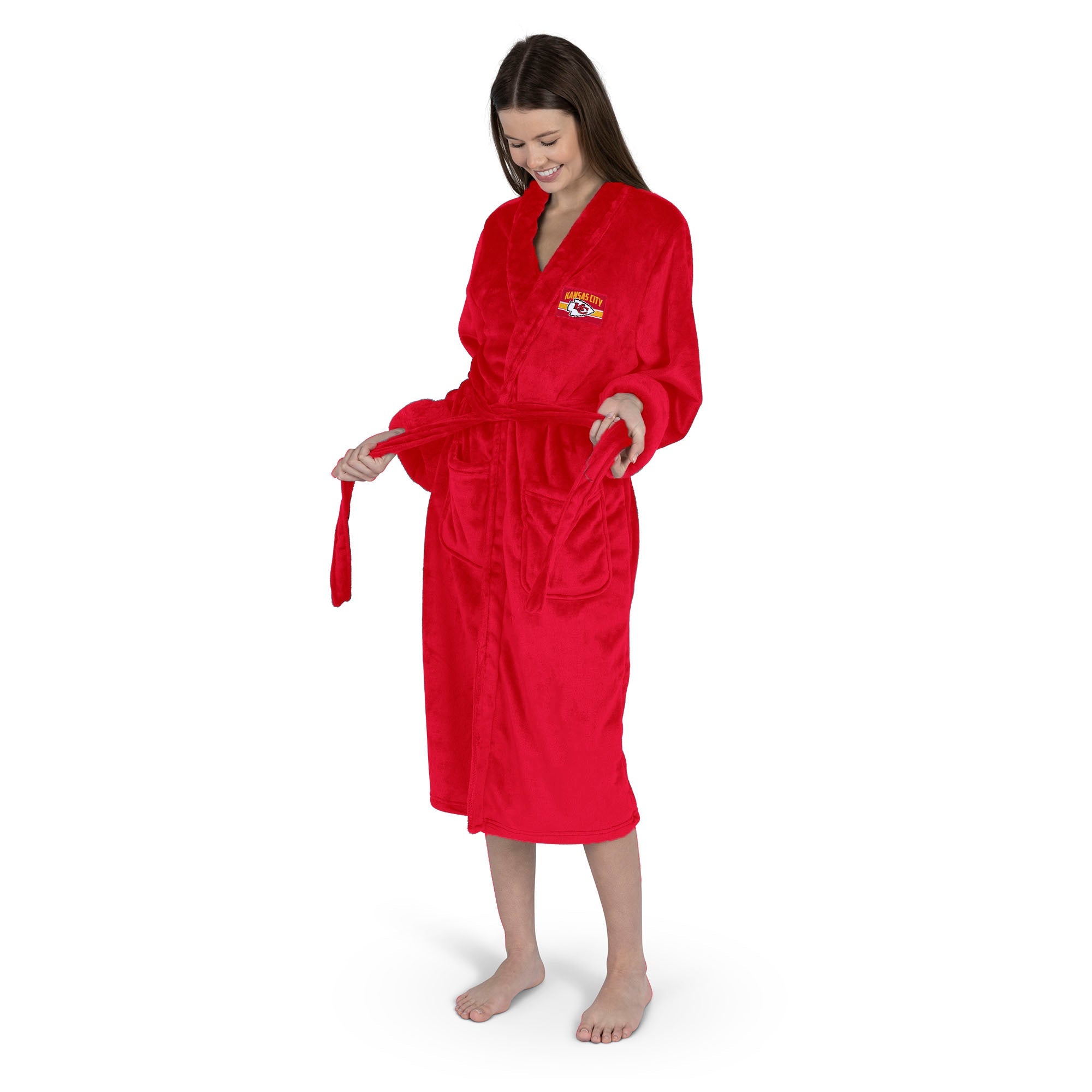 Kansas City Chiefs NFL Rollout Silk Touch Robe Small/Medium