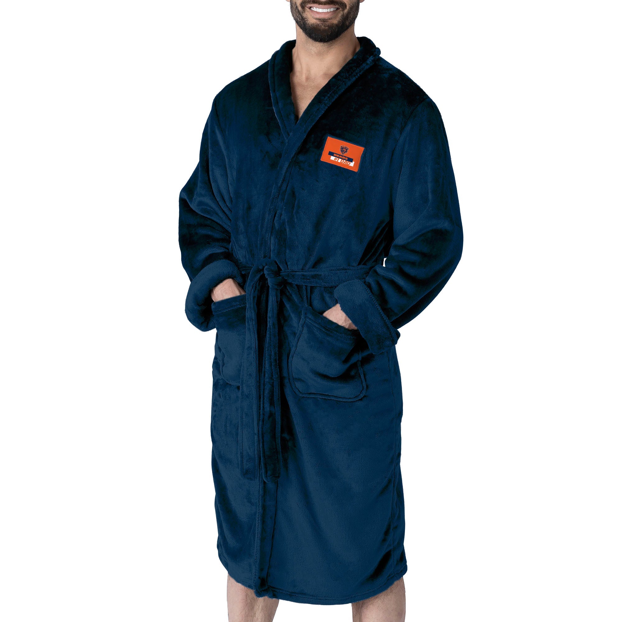Chicago Bears #1 Dad Silk Touch Robe S/M Navy