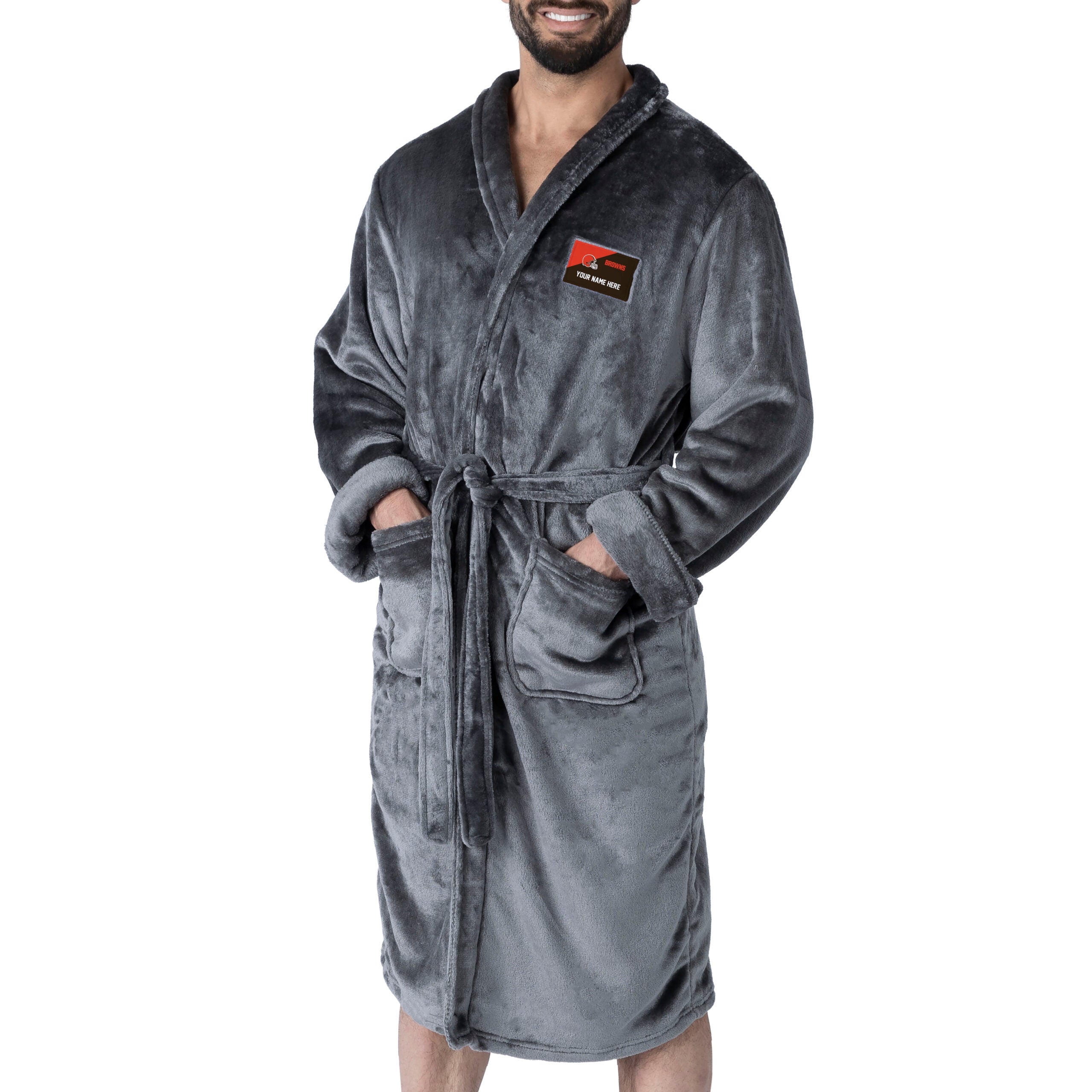 NFL Cleveland Browns Snipe L/XL Personalized Silk Touch Robe 26x47 Inches