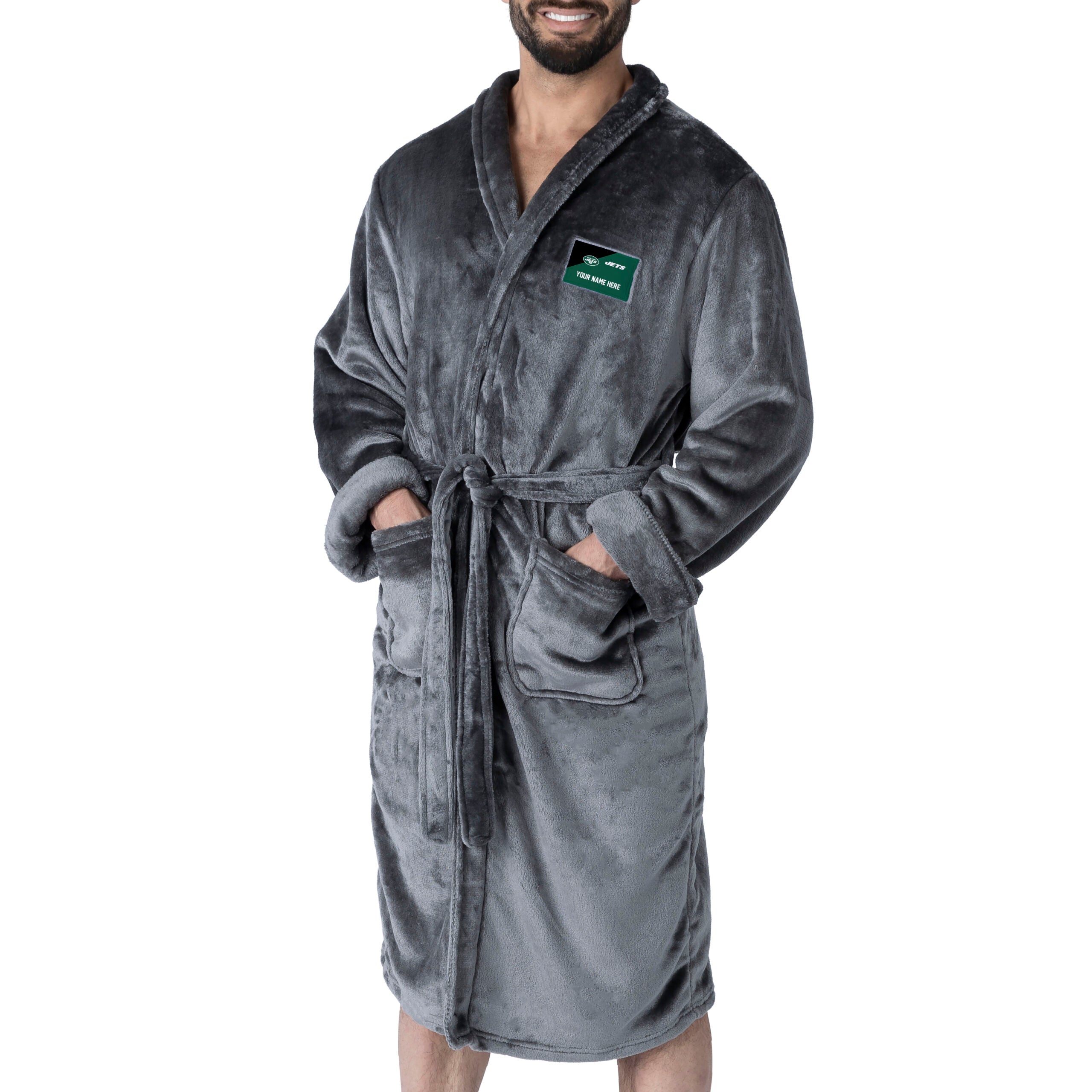 NFL New York Jets Snipe L/XL Personalized Silk Touch Robe 26x47 Inches
