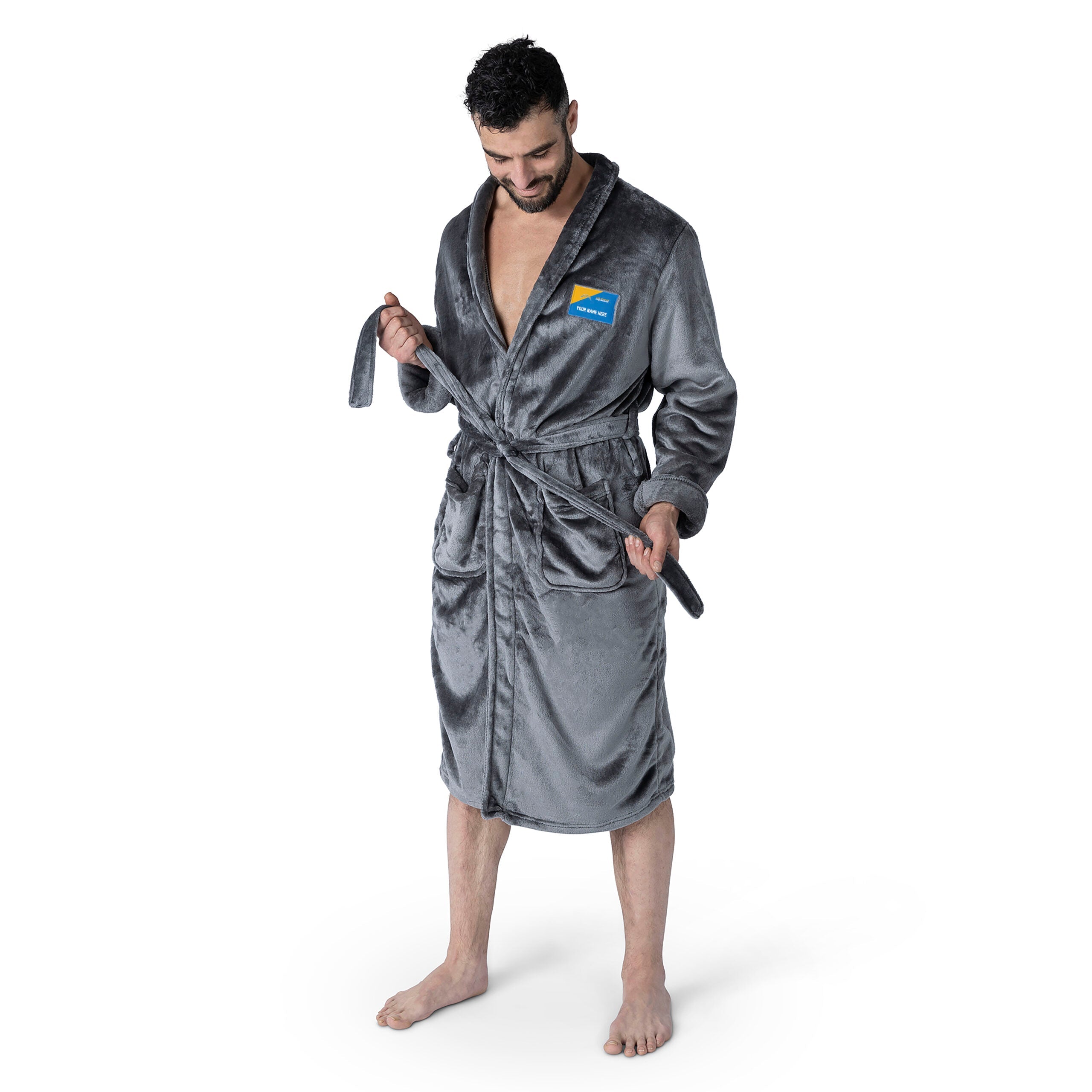NFL Los Angeles Chargers Snipe L/XL Personalized Silk Touch Robe 26x47 Inches