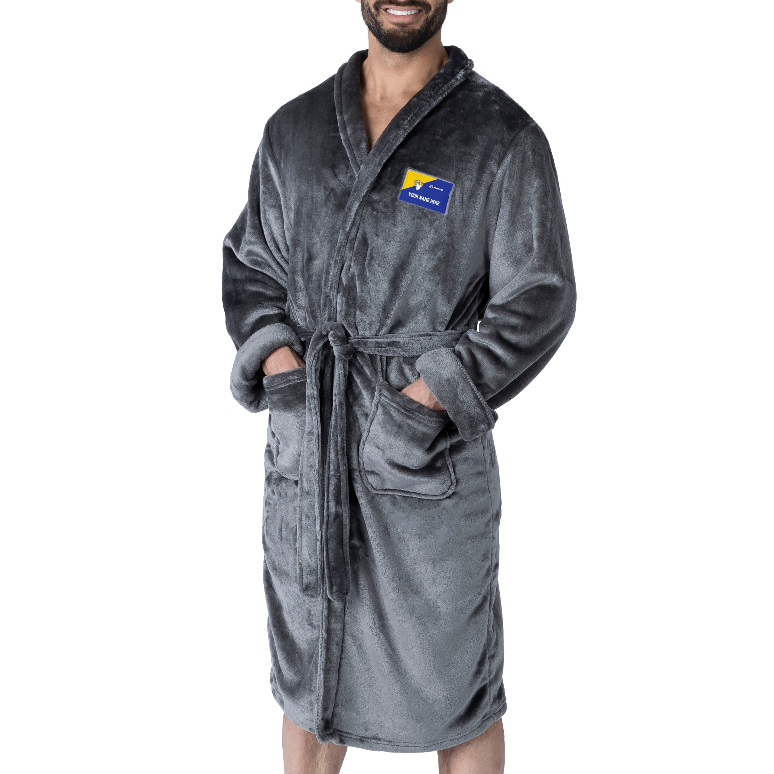 NFL Los Angeles Rams Snipe L/XL Personalized Silk Touch Robe 26x47 Inches