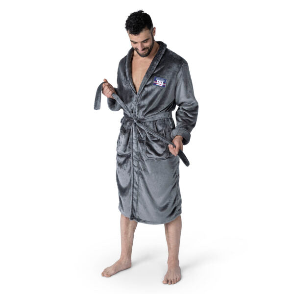 New York Giants NFL Rollout Charcoal L/XL Silk Touch Robe