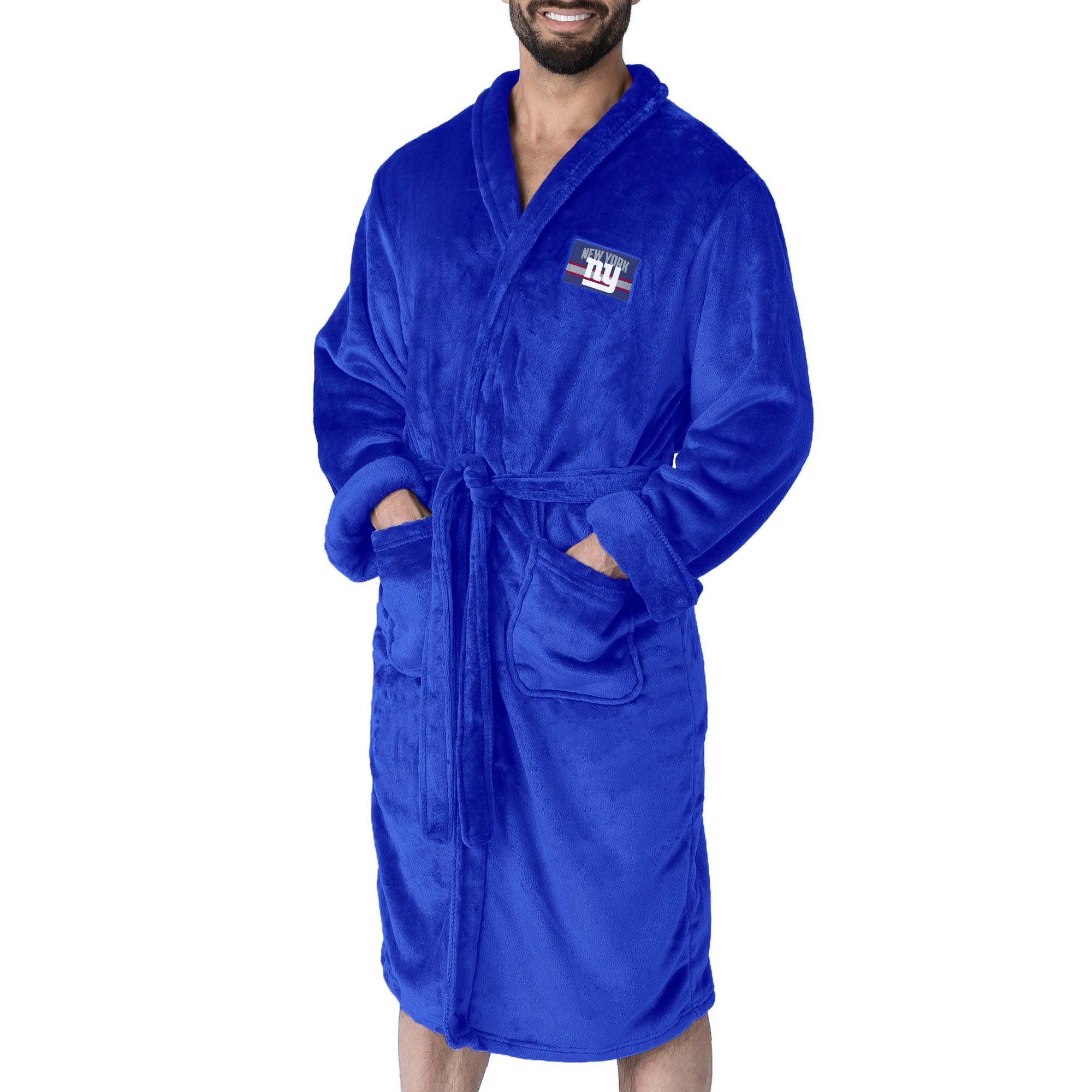 New York Giants NFL Rollout Royal Blue L/XL Silk Touch Robe