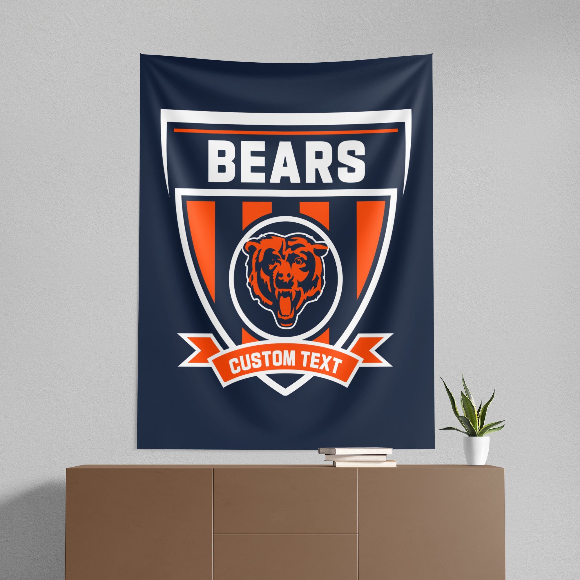 NFL Chicago Bears Allegiance Personalized Wall Hanging 50x60 Inches