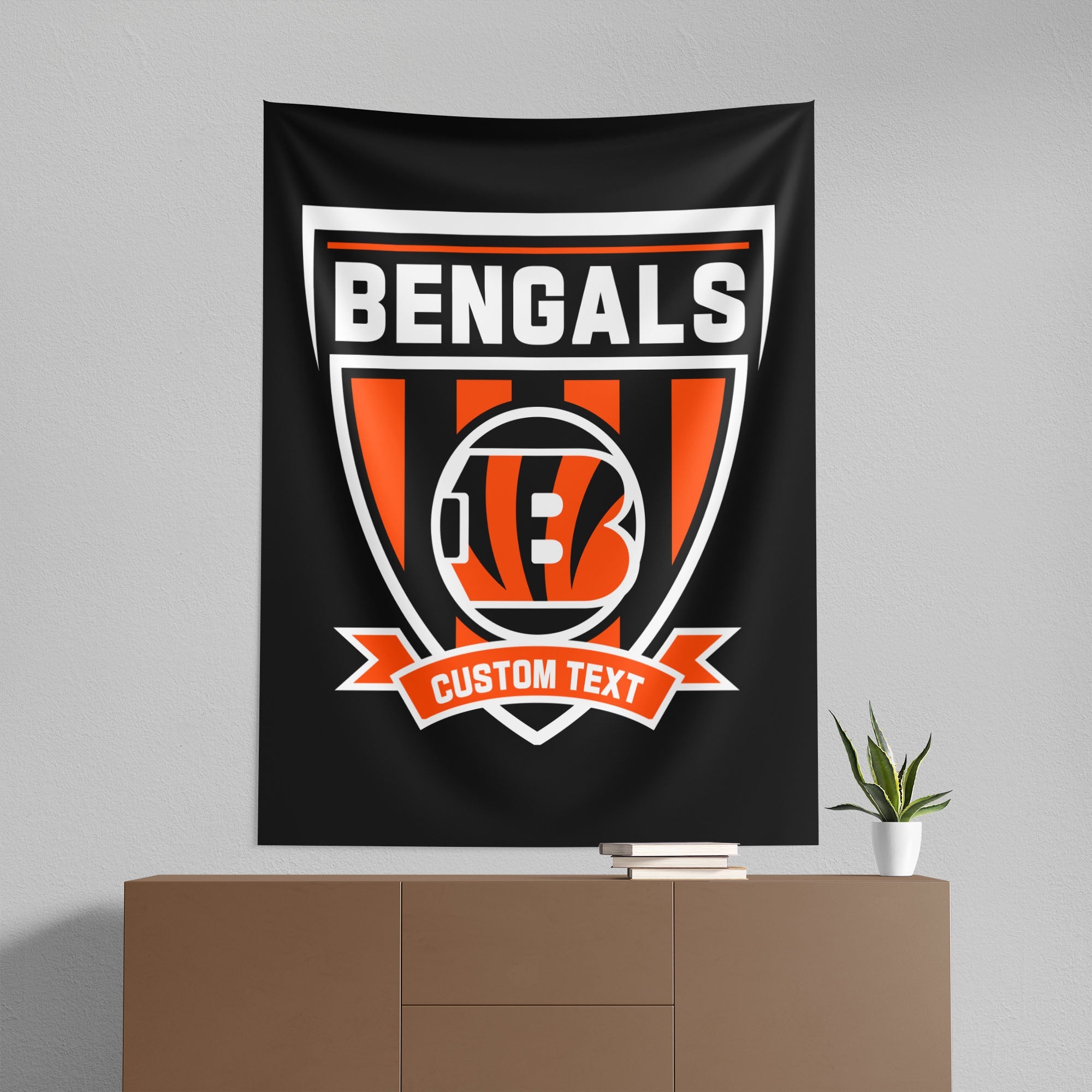 NFL Cincinnati Bengals Allegiance Personalized Wall Hanging 50x60 Inches