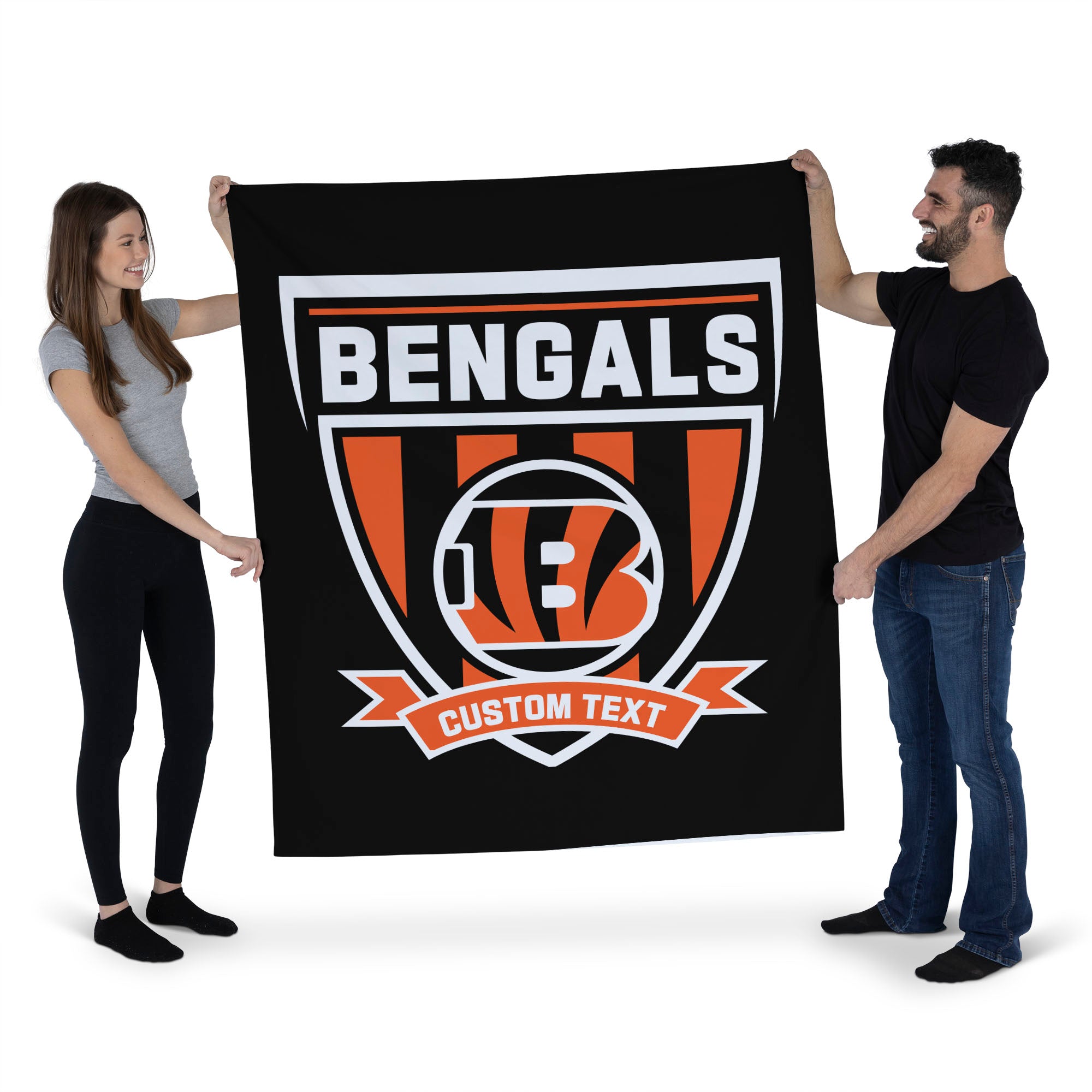 NFL Cincinnati Bengals Allegiance Personalized Wall Hanging 50x60 Inches