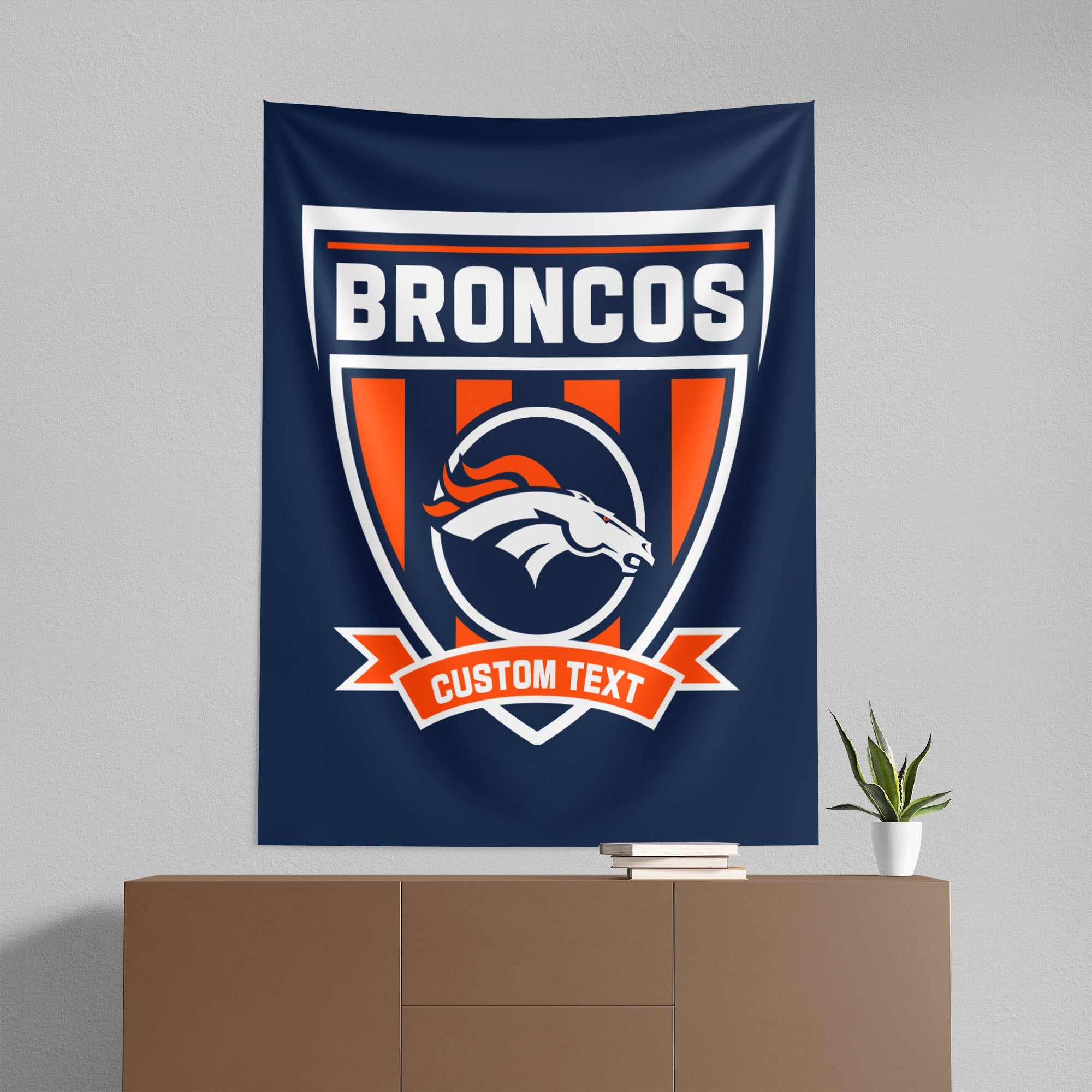 NFL Denver Broncos Allegiance Personalized Wall Hanging 50x60 Inches