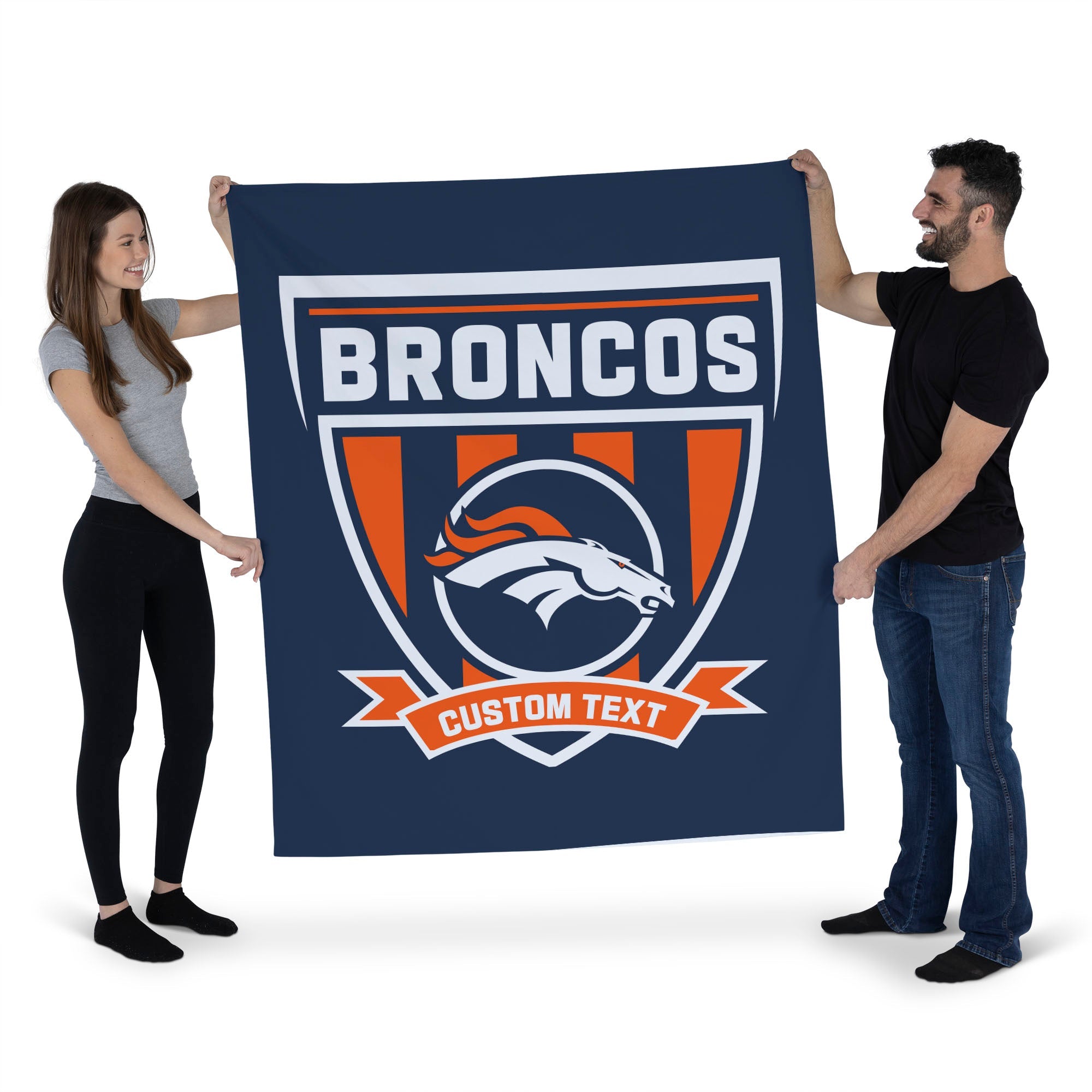 NFL Denver Broncos Allegiance Personalized Wall Hanging 50x60 Inches