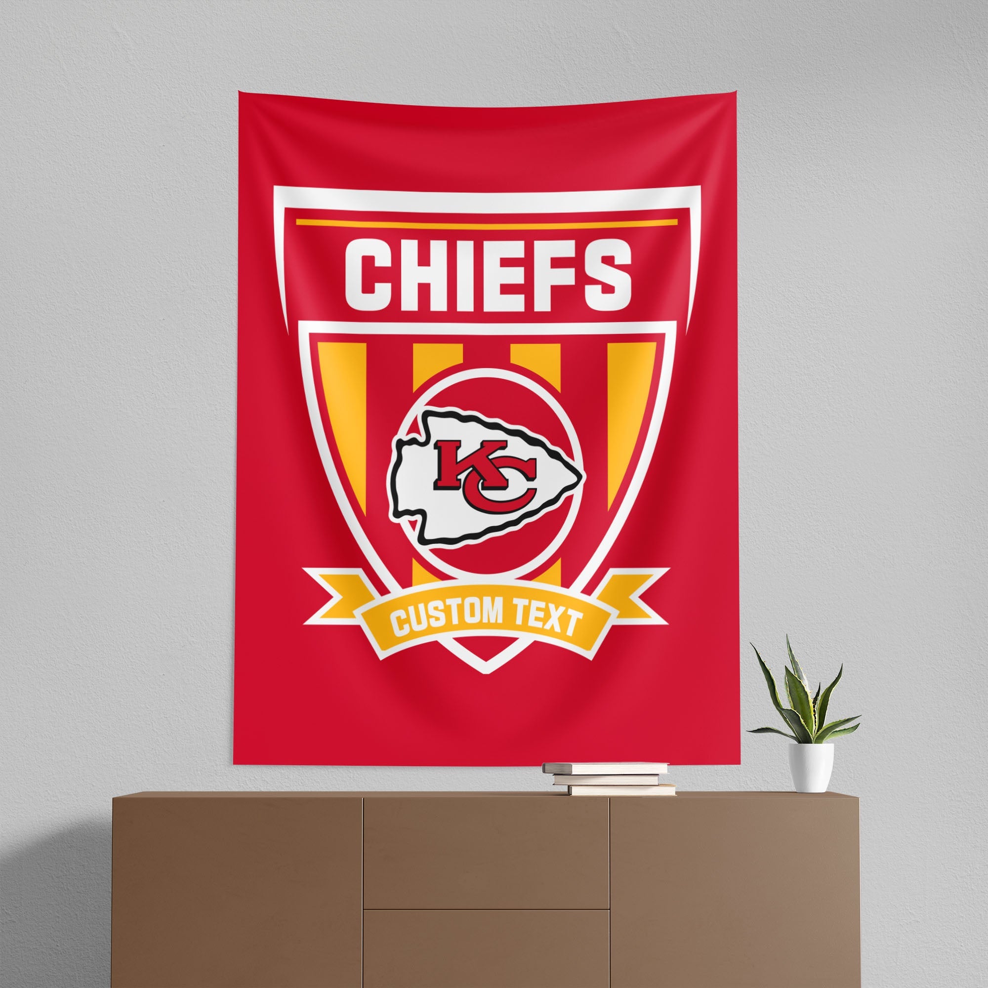 NFL Kansas City Chiefs Allegiance Personalized Wall Hanging 50x60 Inches
