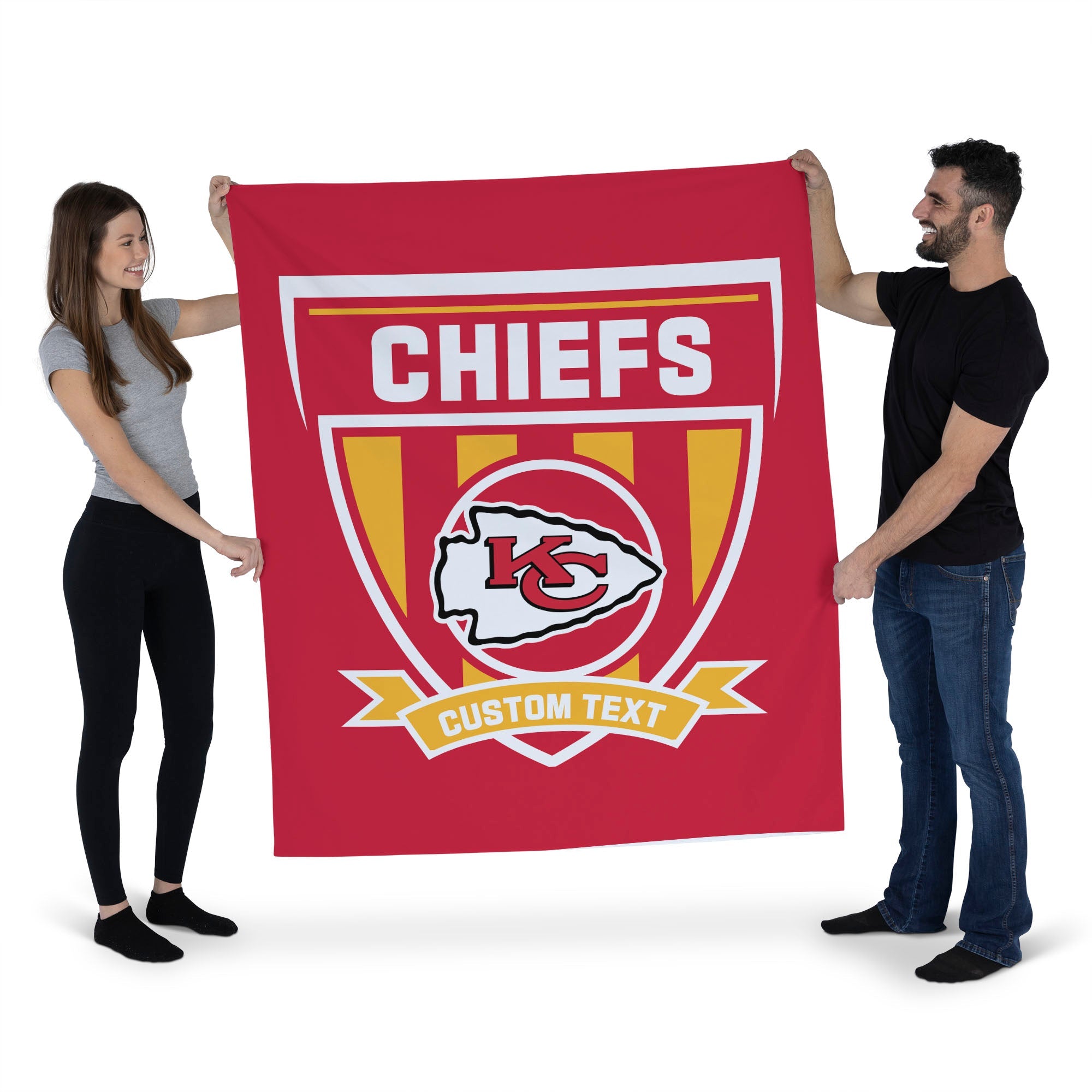 NFL Kansas City Chiefs Allegiance Personalized Wall Hanging 50x60 Inches