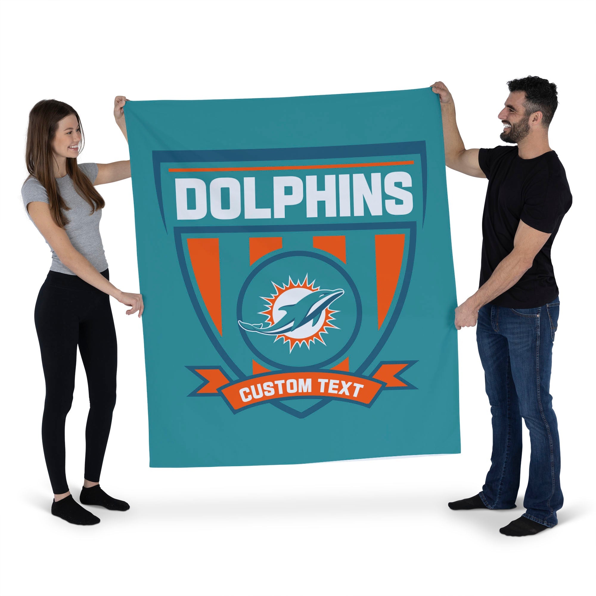 NFL Miami Dolphins Allegiance Personalized Wall Hanging 50x60 Inches