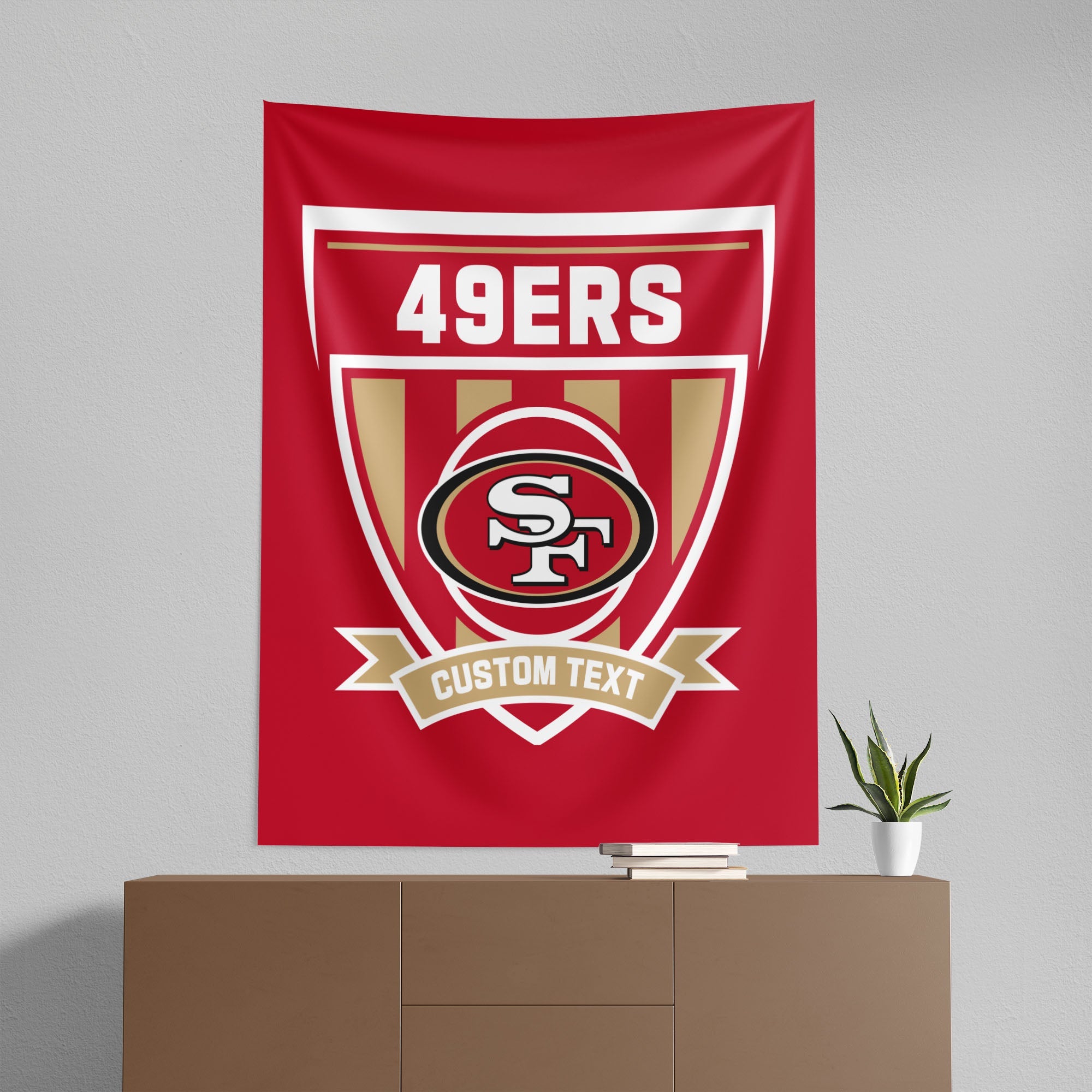 NFL San Francisco 49ers Allegiance Personalized Wall Hanging 50x60 Inches