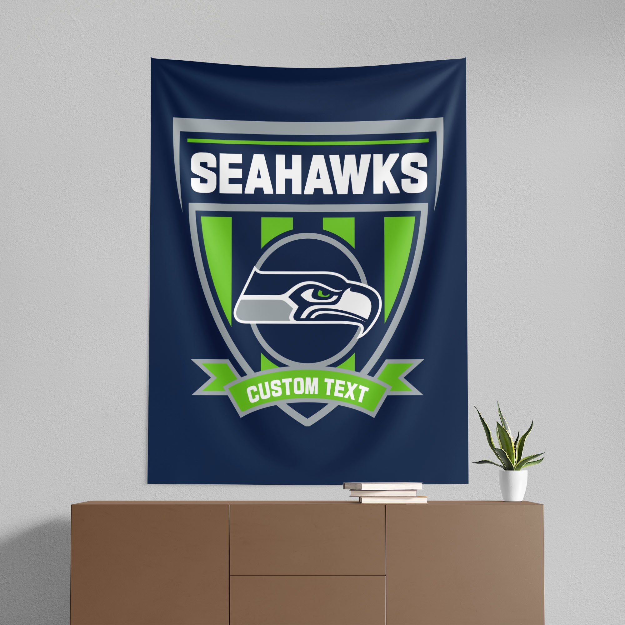 NFL Seattle Seahawks Allegiance Personalized Wall Hanging 50x60 Inches