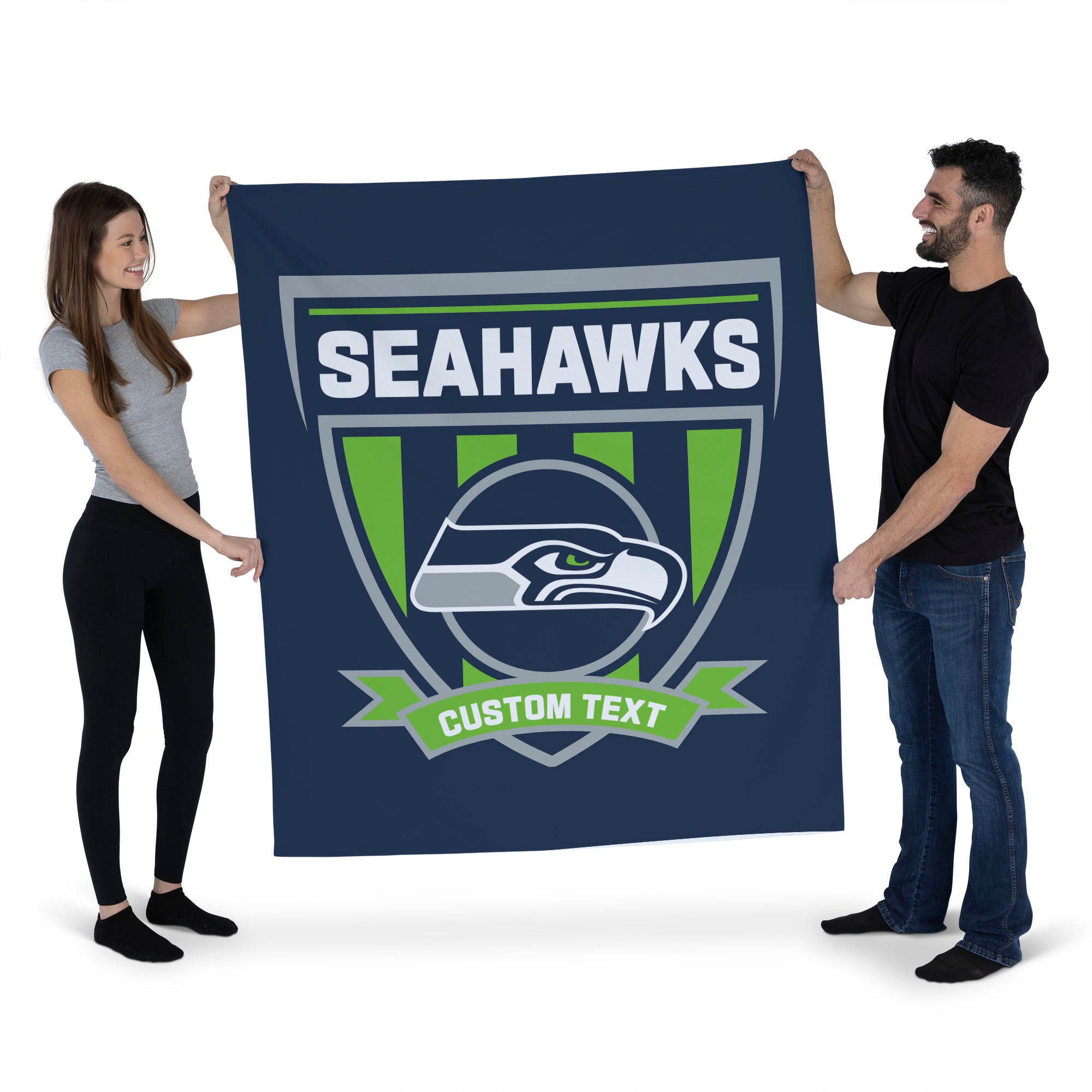 NFL Seattle Seahawks Allegiance Personalized Wall Hanging 50x60 Inches