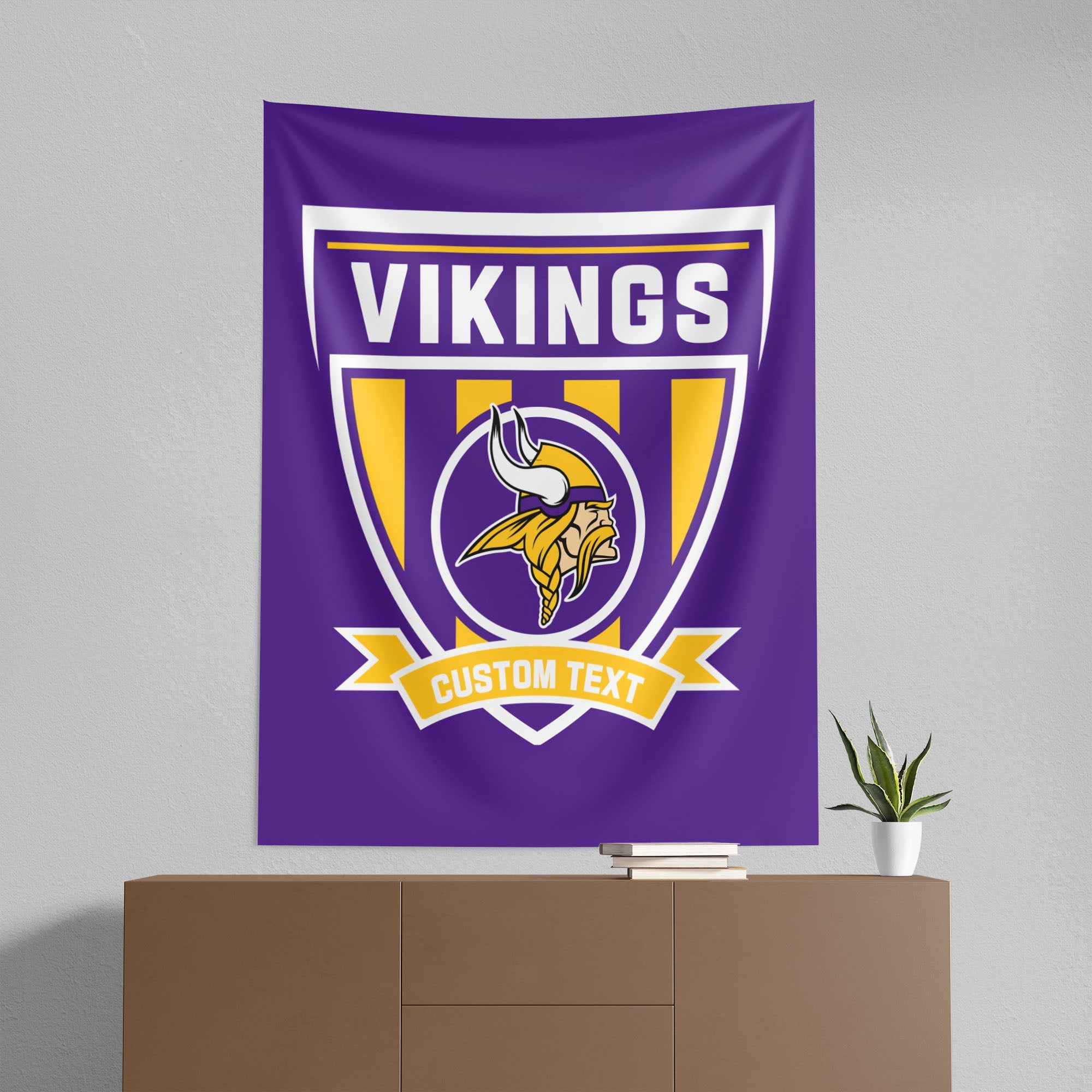 NFL Minnesota Vikings Allegiance Personalized Wall Hanging 50x60 Inches