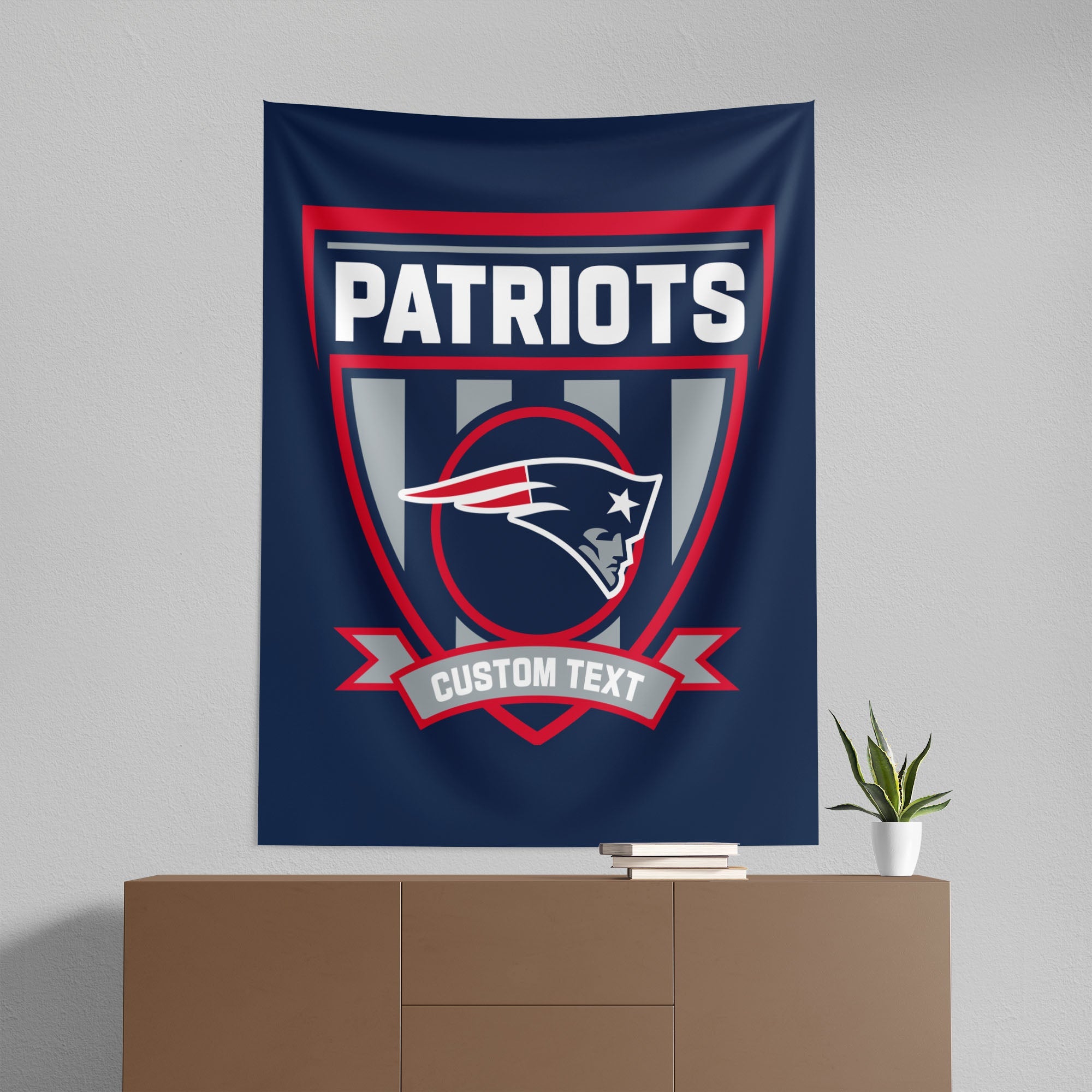 NFL New England Patriots Allegiance Personalized Wall Hanging 50x60 Inches