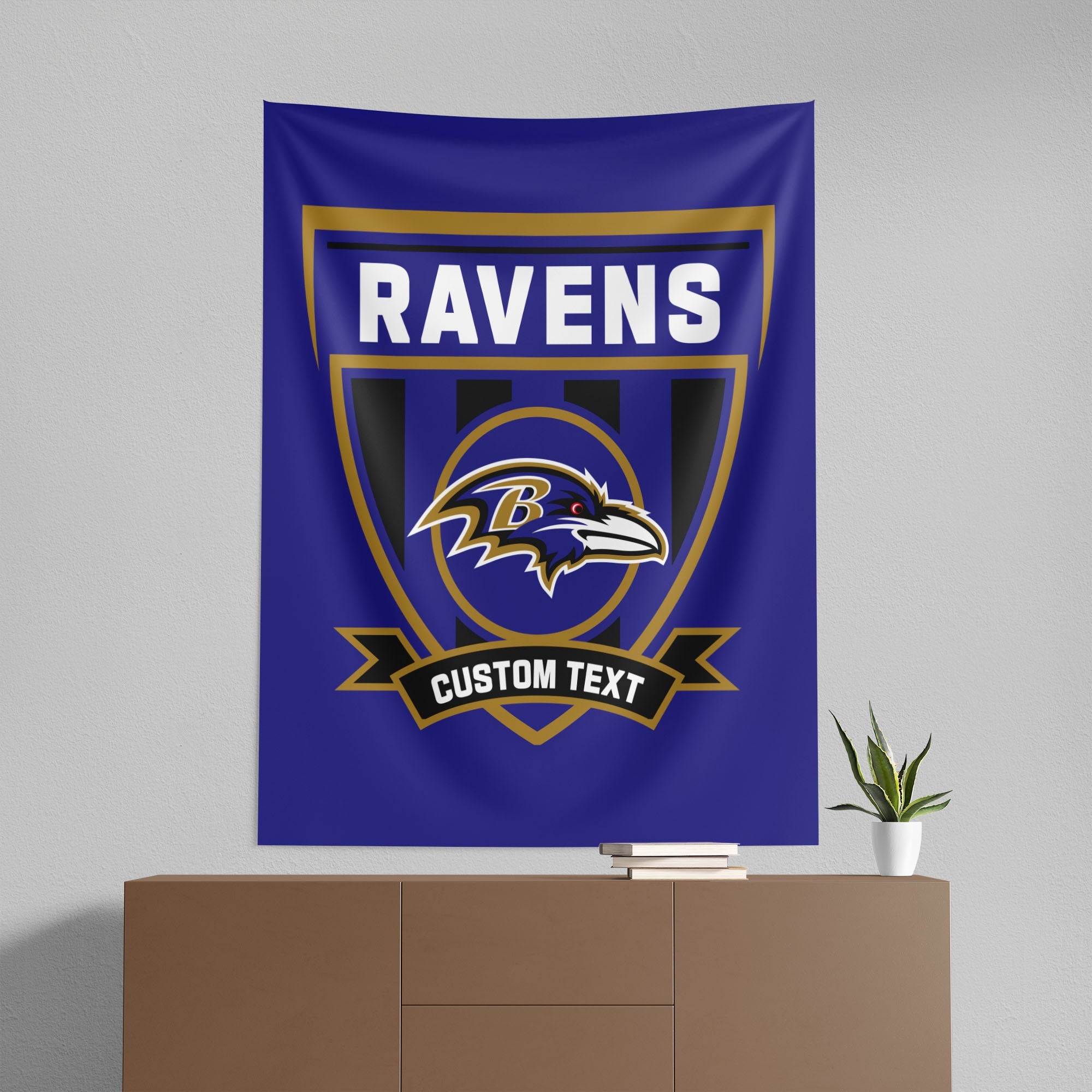 NFL Baltimore Ravens Allegiance Personalized Wall Hanging 50x60 Inches