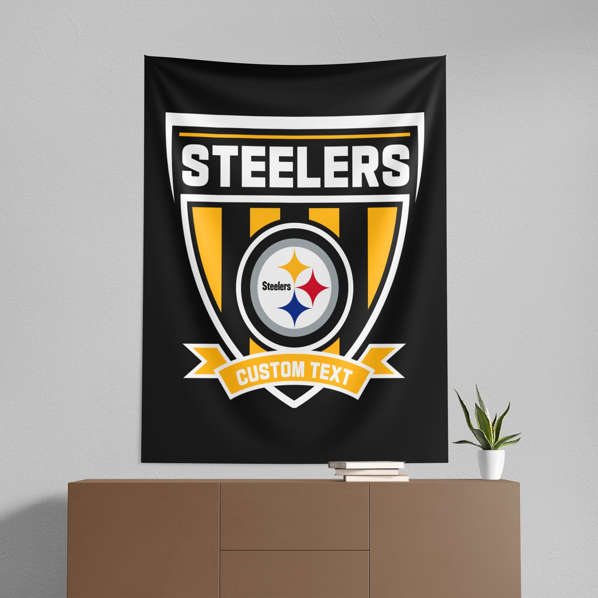 NFL Pittsburgh Steelers Allegiance Personalized Wall Hanging 50x60 Inches