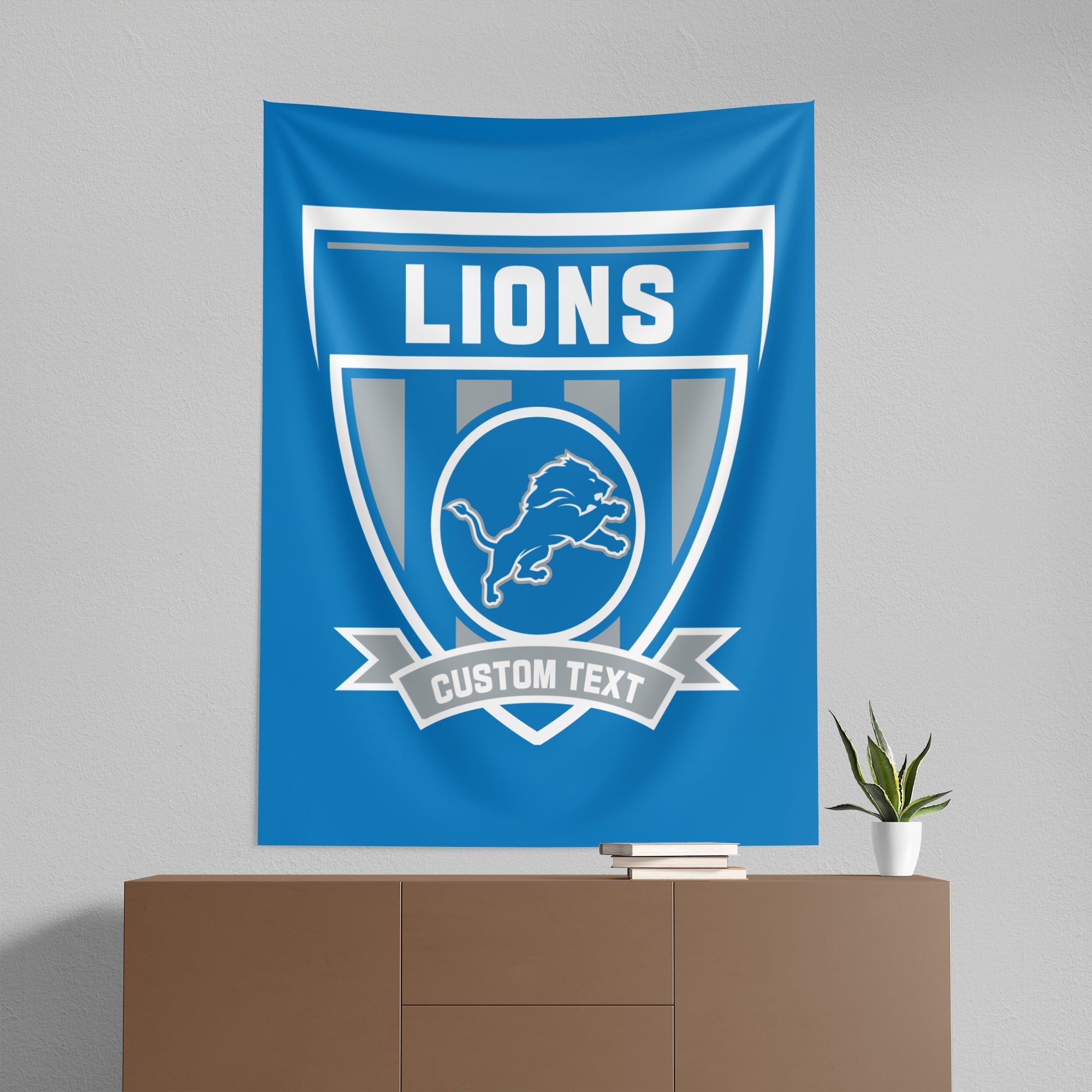 NFL Detroit Lions Allegiance Personalized Wall Hanging 50x60 Inches