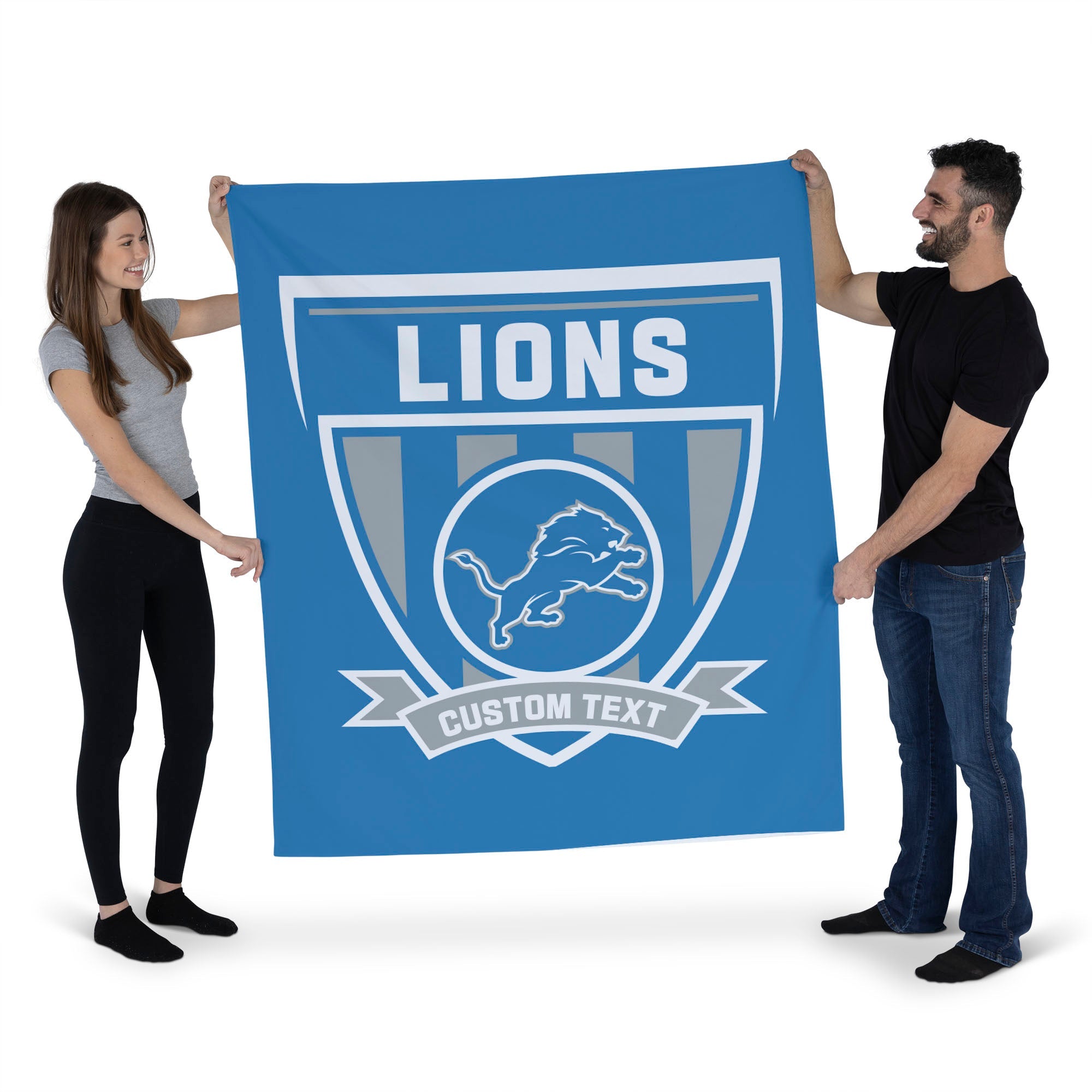 NFL Detroit Lions Allegiance Personalized Wall Hanging 50x60 Inches