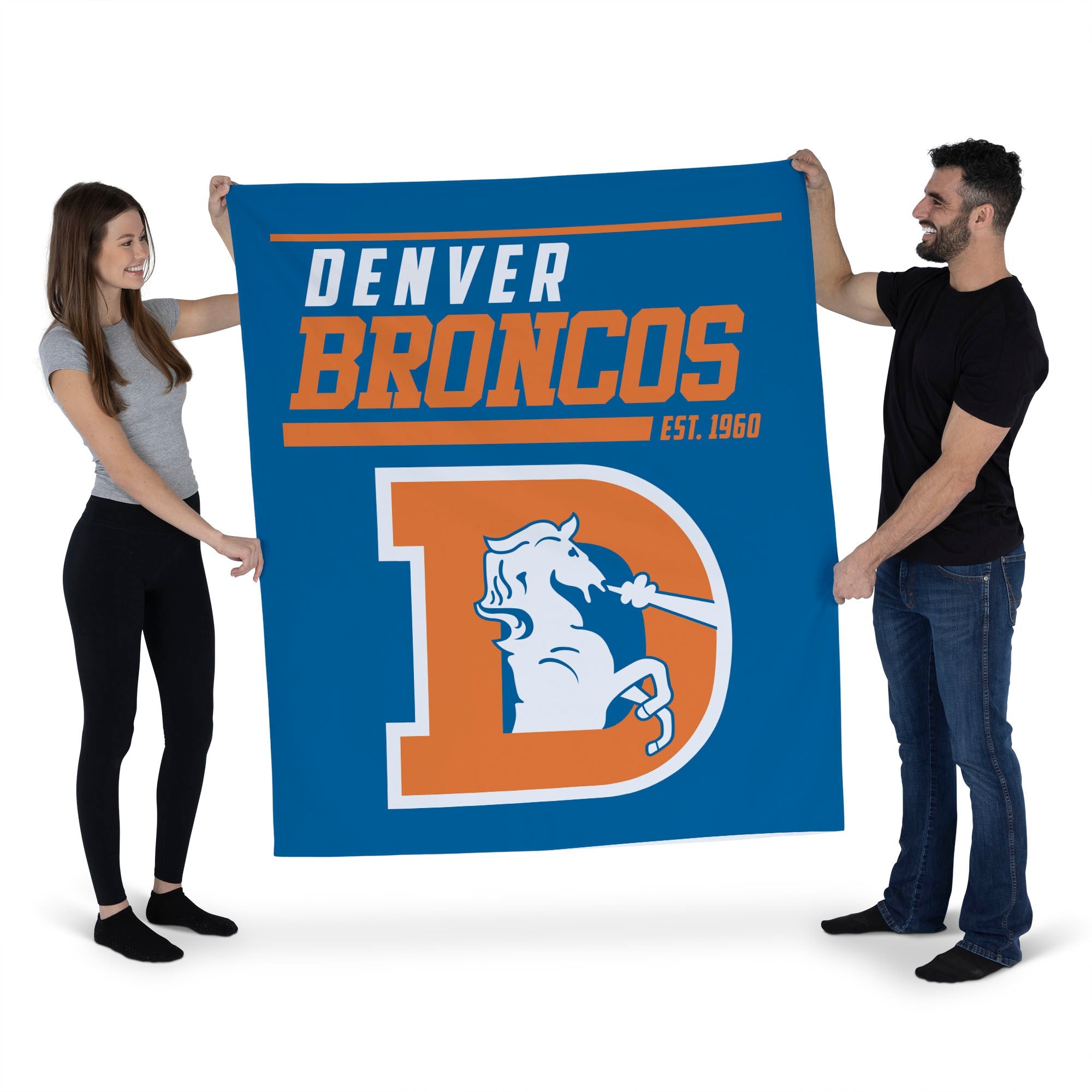 Denver Broncos NFL 40 YD Dash Legacy Wall Hanging 50x60 Inches