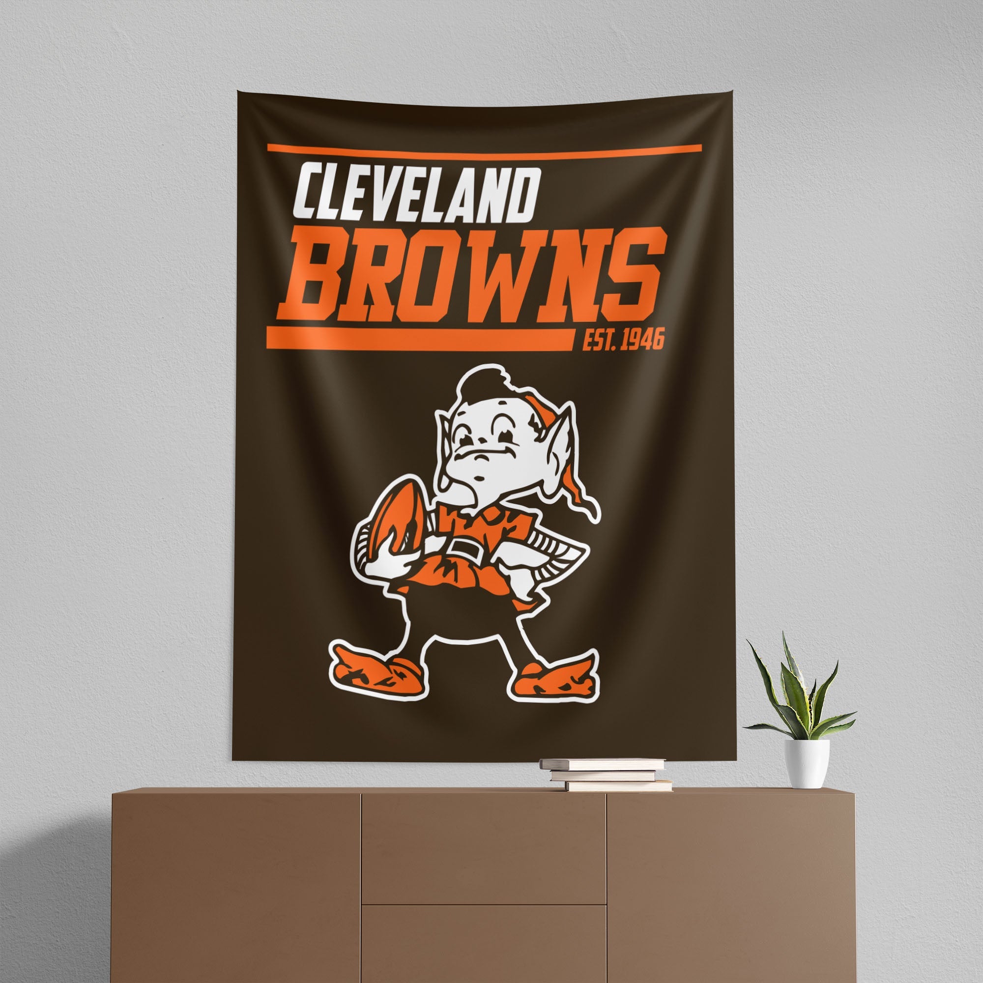 Cleveland Browns NFL 40 YD Dash Legacy Wall Hanging 50x60 Inches