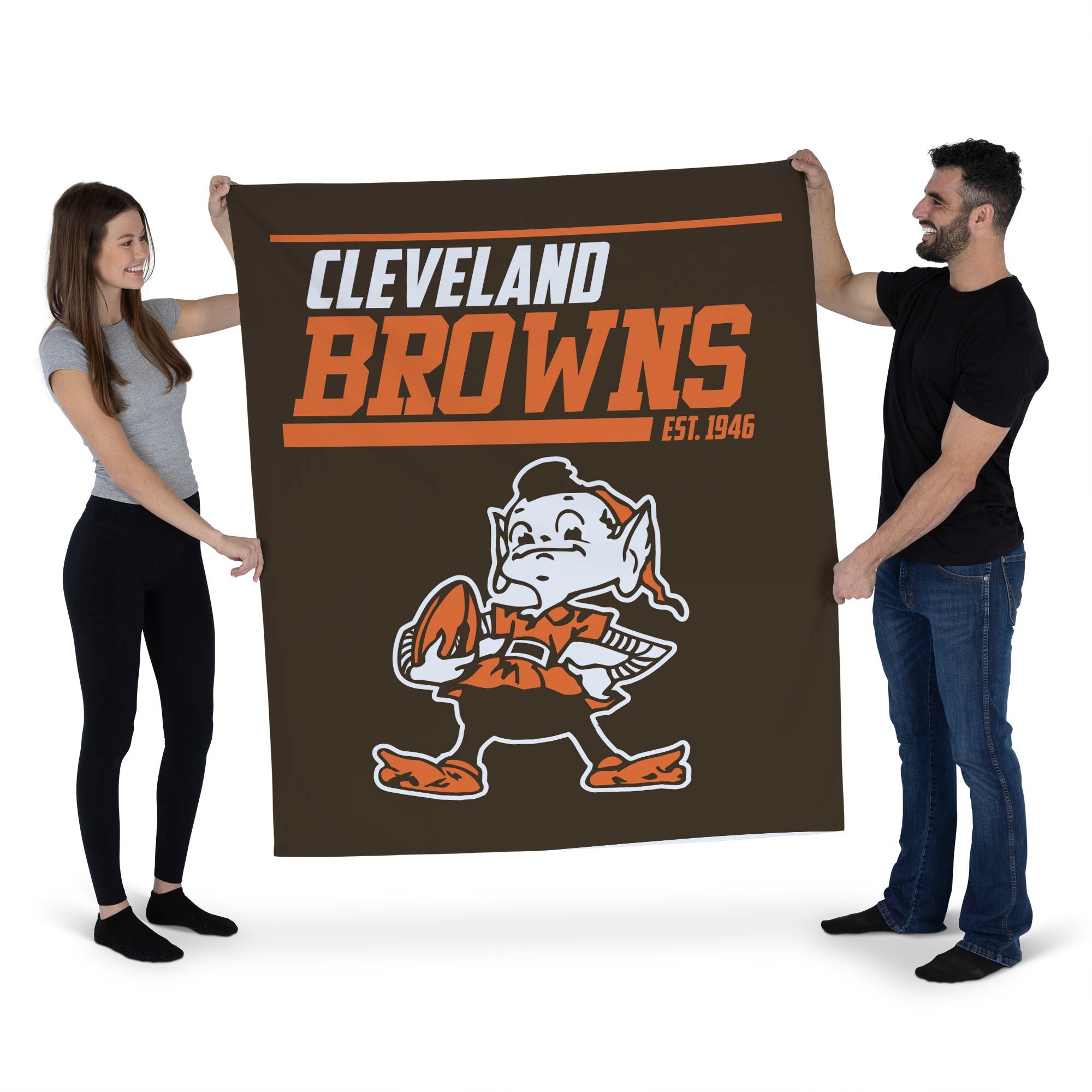 Cleveland Browns NFL 40 YD Dash Legacy Wall Hanging 50x60 Inches