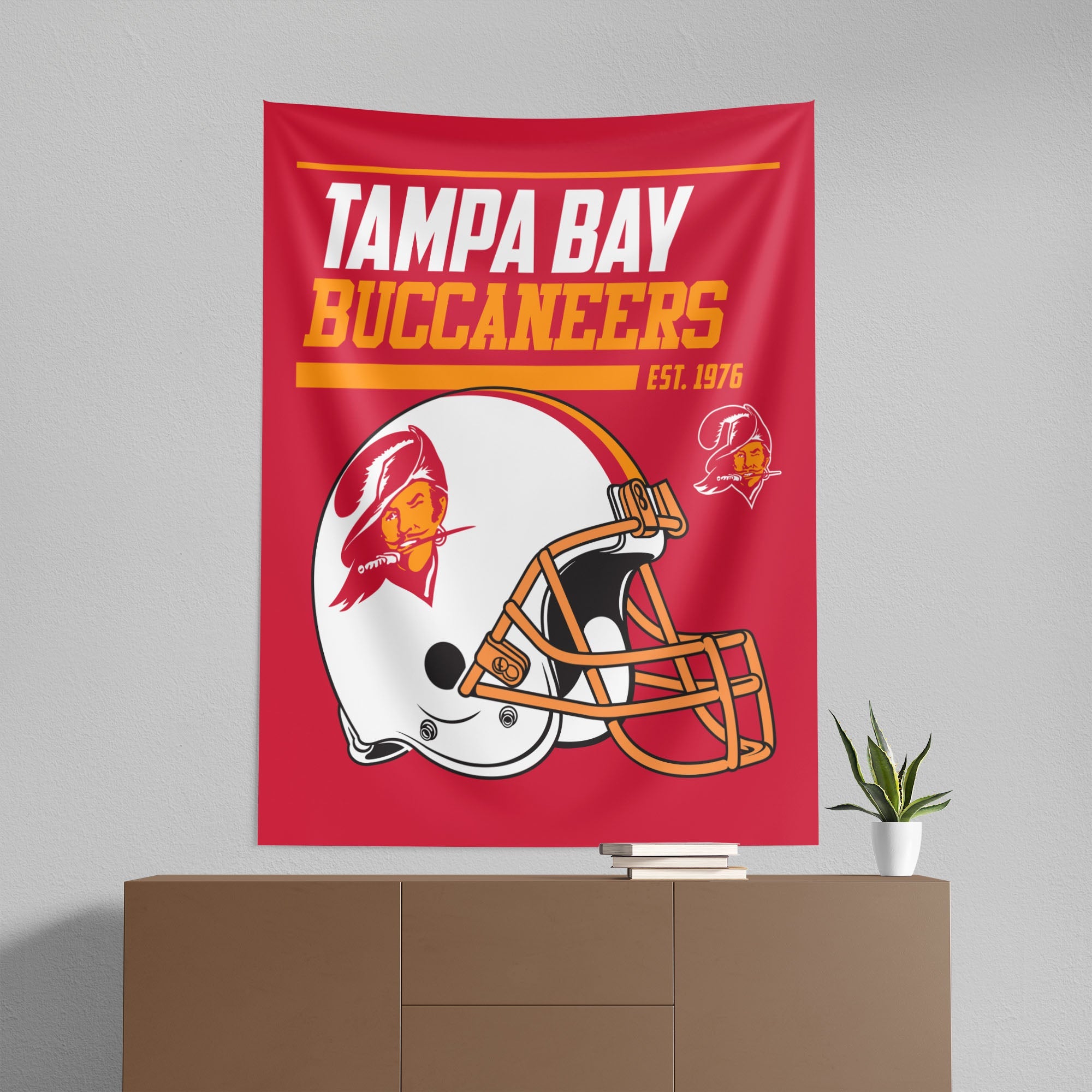 Tampa Bay Buccaneers NFL 40 YD Dash Legacy Wall Hanging 50x60 Inches