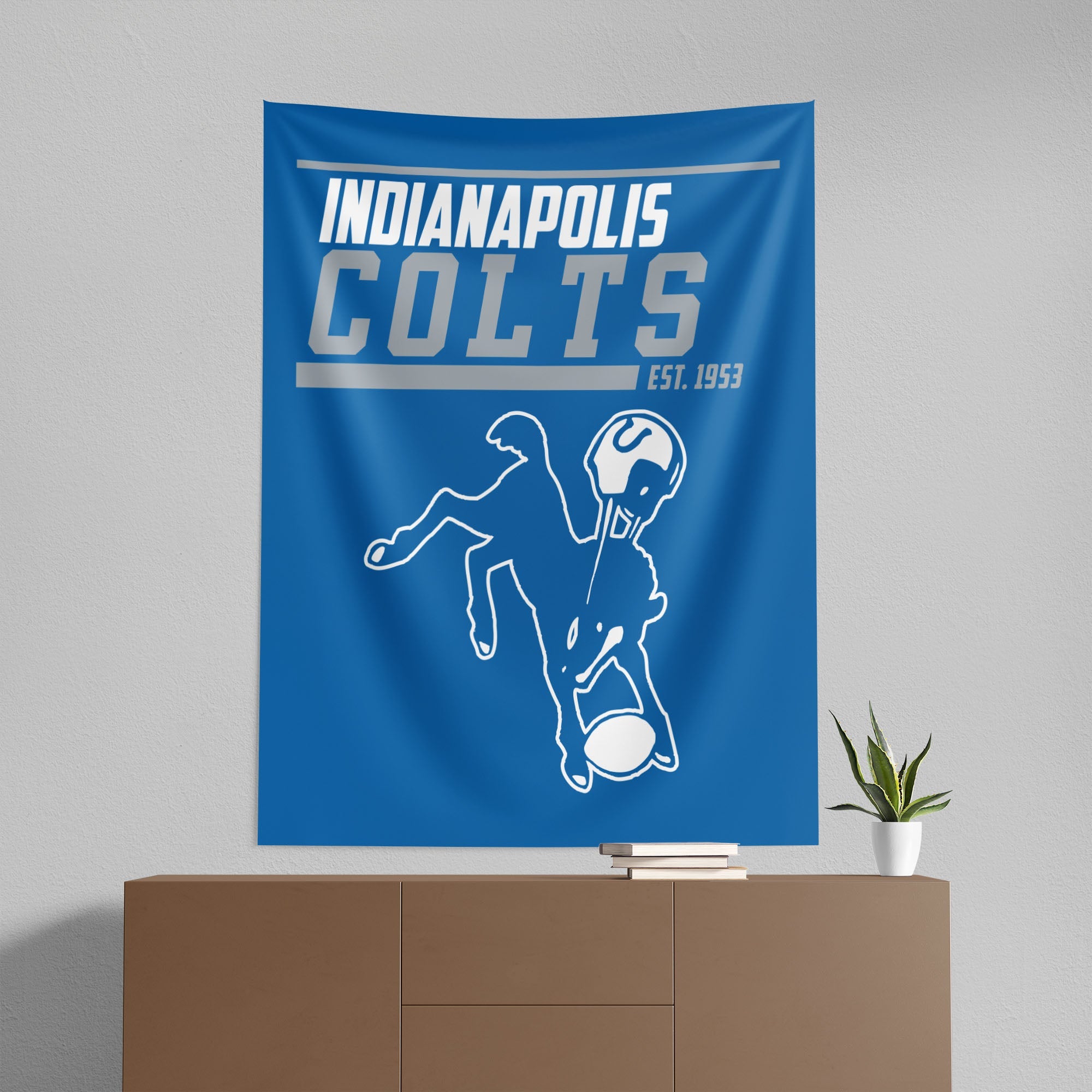 Indianapolis Colts NFL 40 YD Dash Legacy Wall Hanging 50x60 Inches