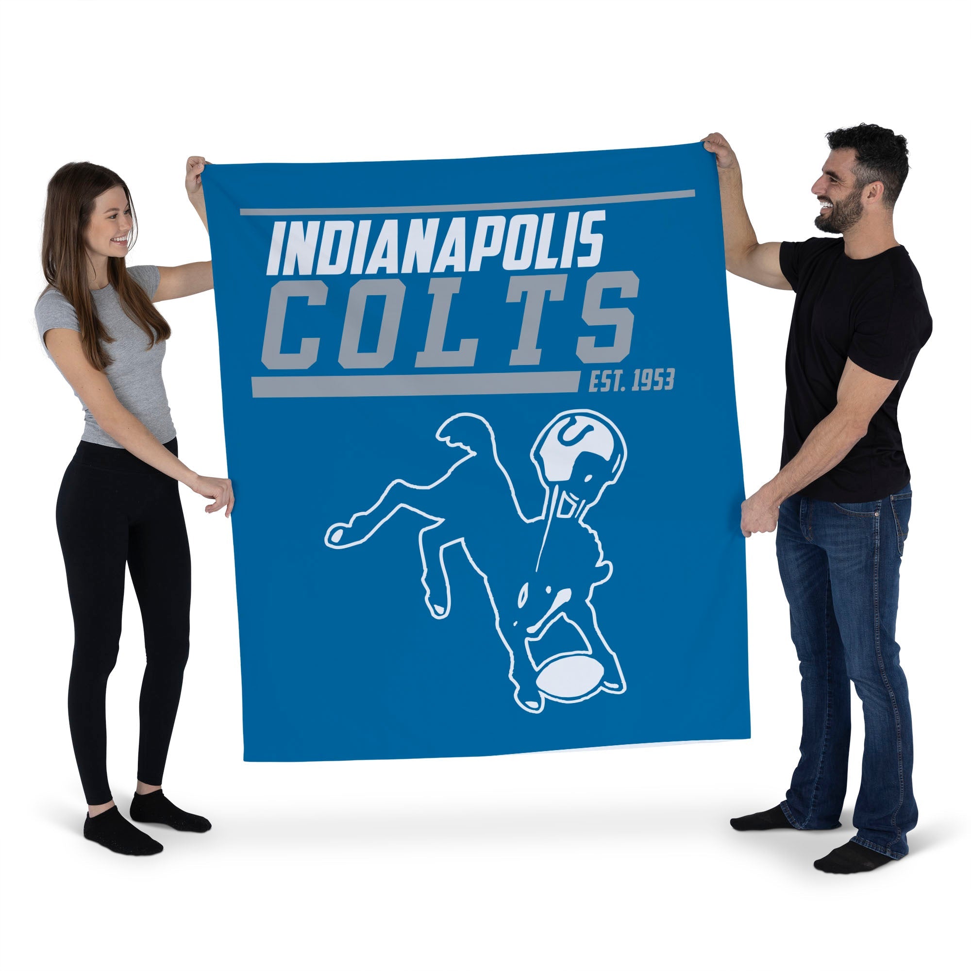 Indianapolis Colts NFL 40 YD Dash Legacy Wall Hanging 50x60 Inches