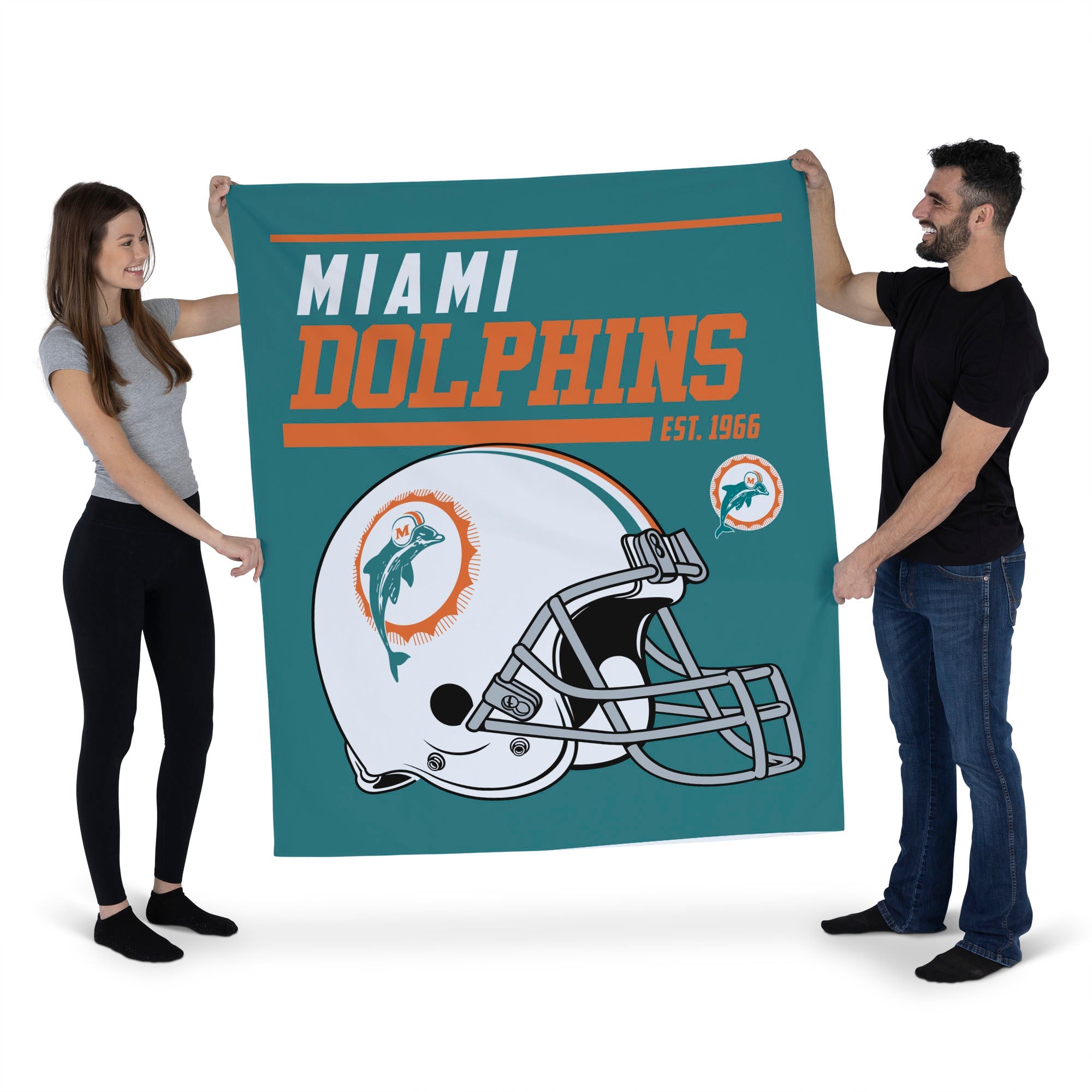 Miami Dolphins NFL 40 YD Dash Legacy Wall Hanging 50x60 Inches