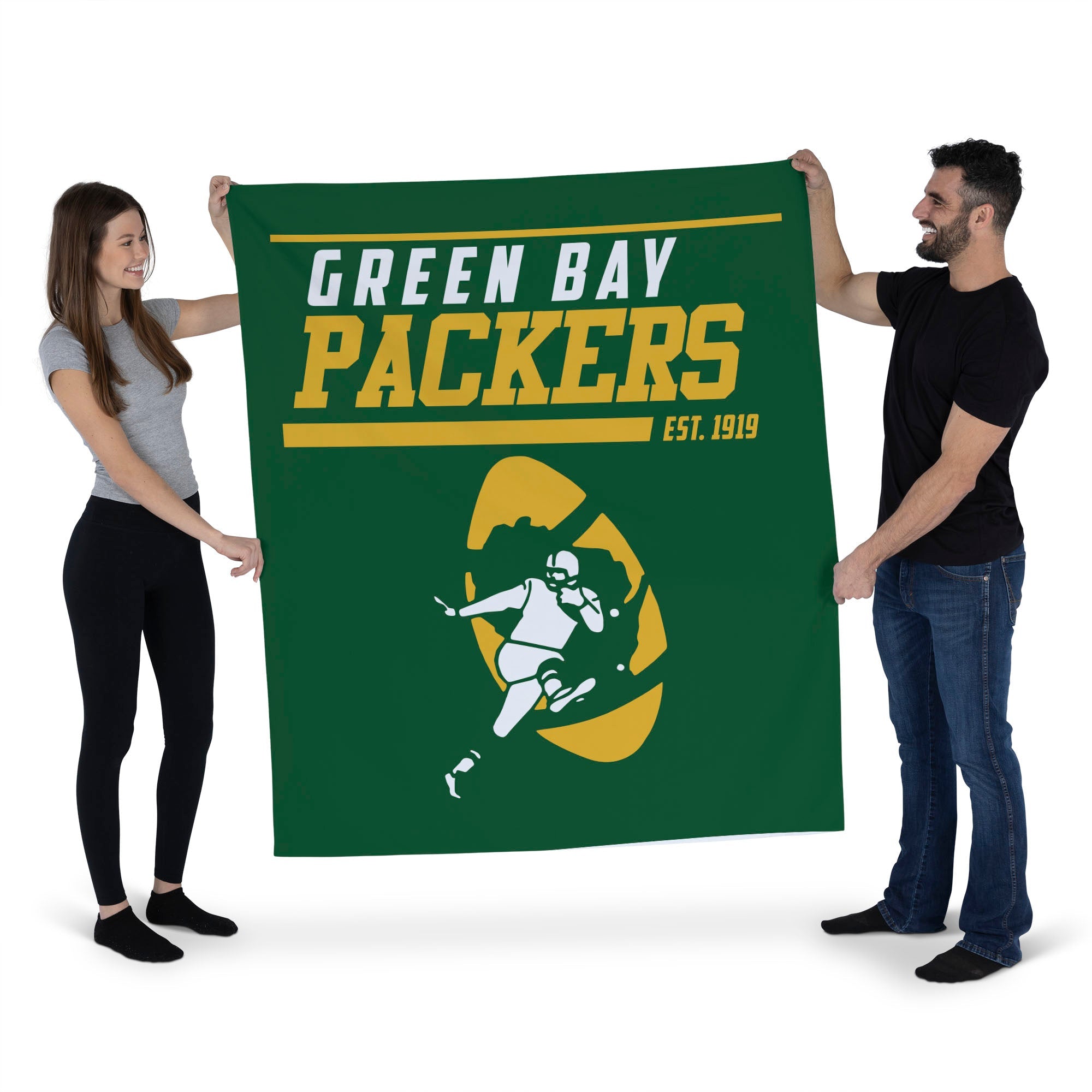 Green Bay Packers NFL 40 YD Dash Legacy Wall Hanging 50x60 Inches