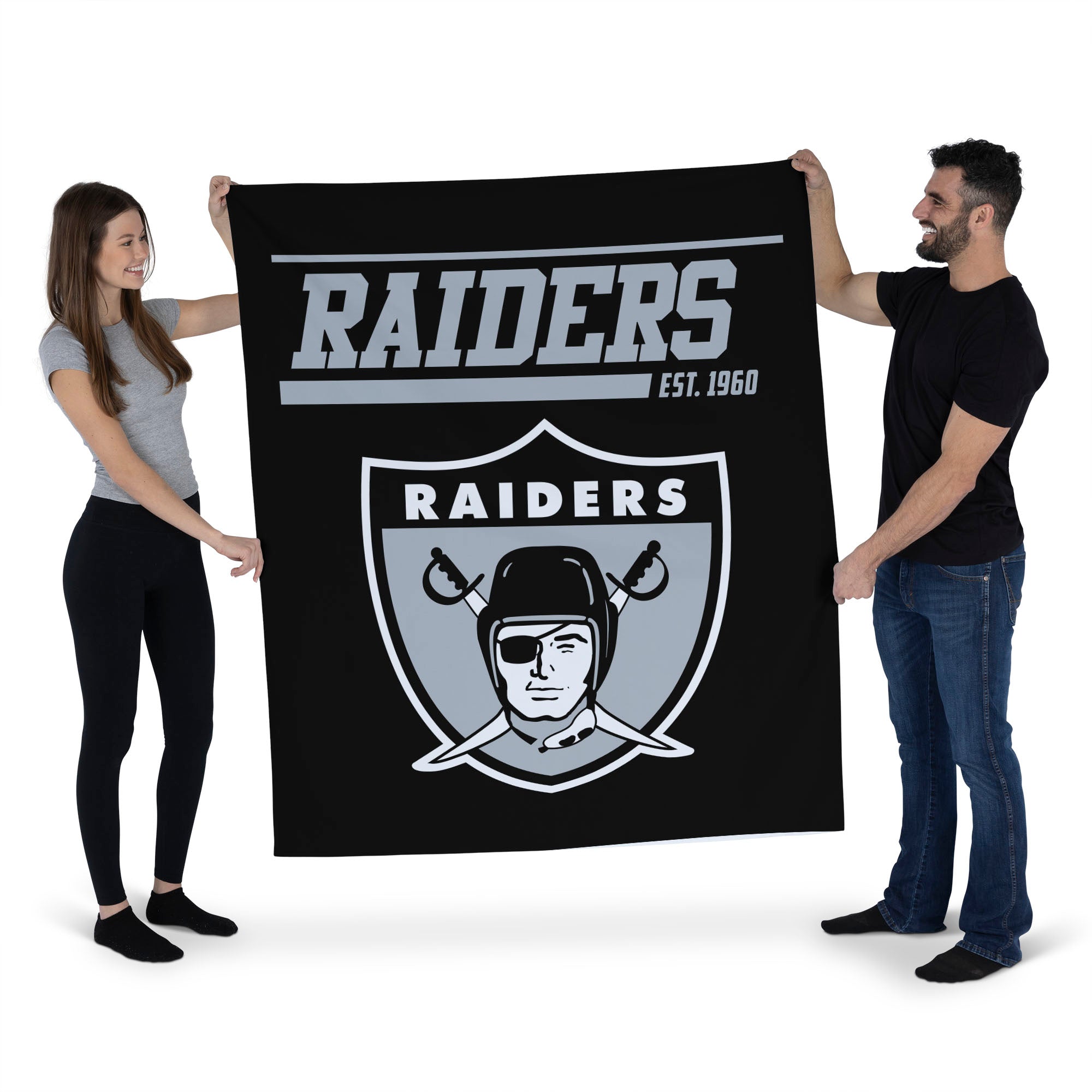 Las Vegas Raiders NFL 40 YD Dash Legacy Wall Hanging 50x60 Inches