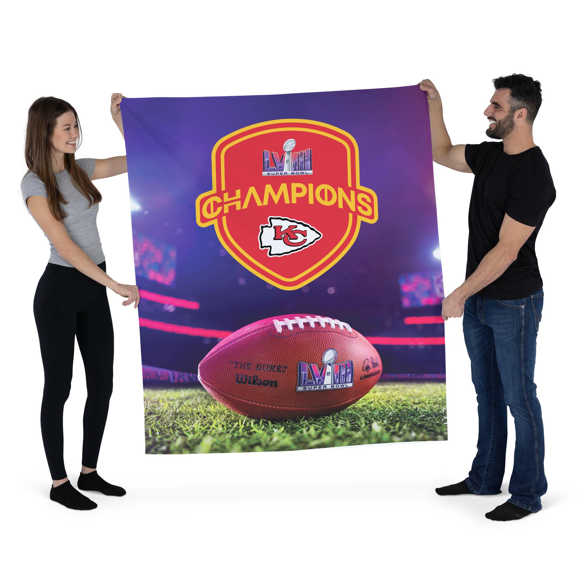 NFL Super Bowl 58 Kansas City Chiefs Elite Champs Wall Hanging 34 x 40 Inches