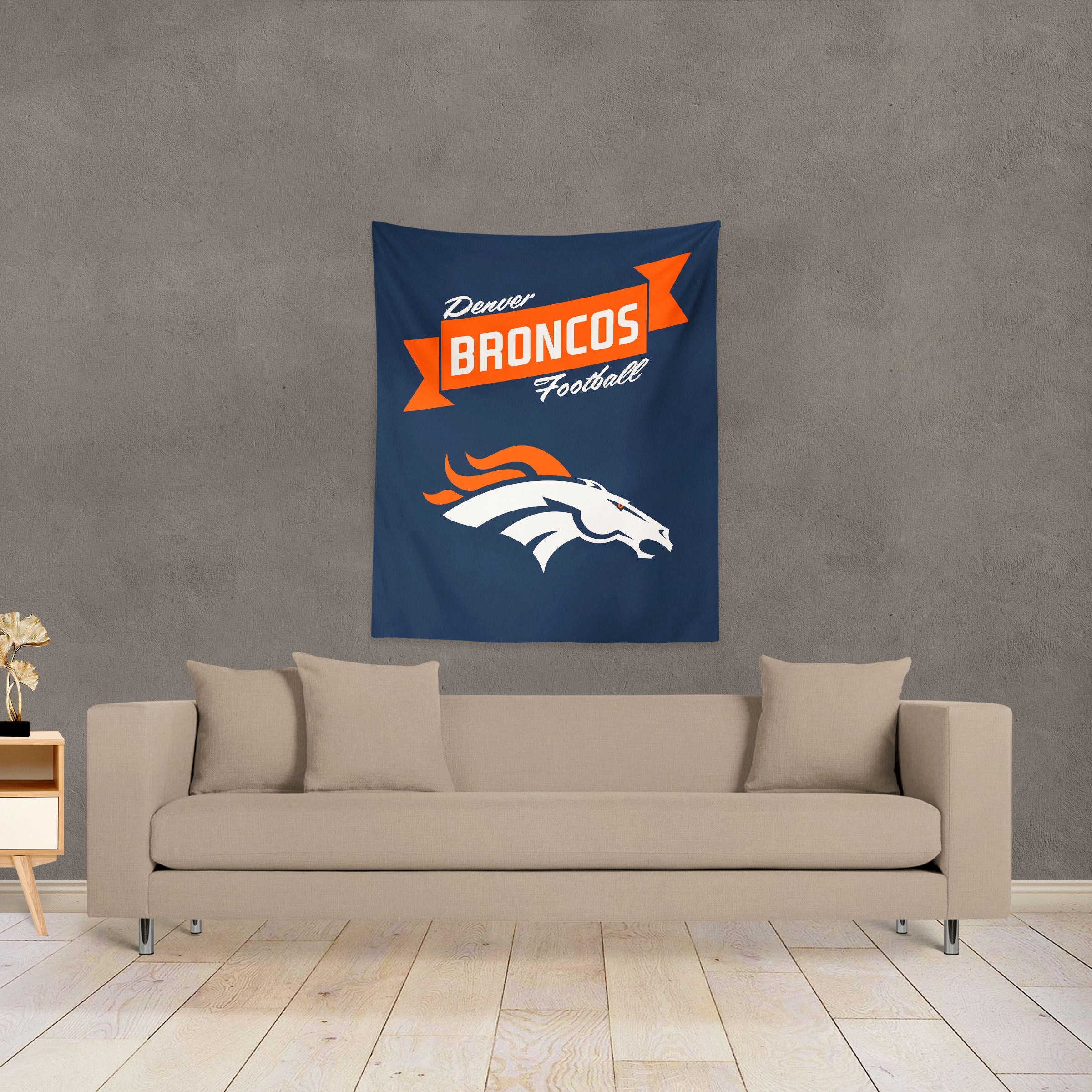 NFL Denver Broncos Premium Wall Hanging 34 x 40 Inches