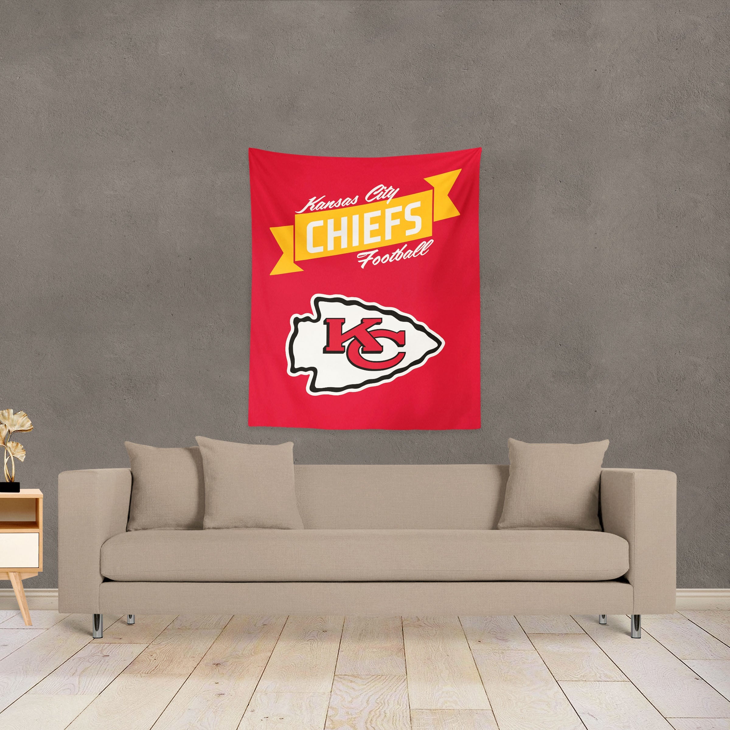 NFL Kansas City Chiefs Premium Wall Hanging 34 x 40 Inches