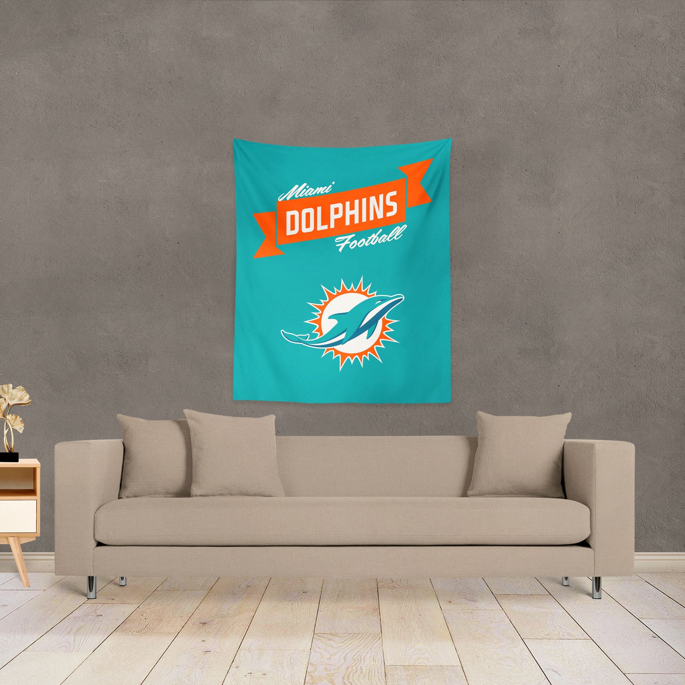 NFL Miami Dolphins Premium Wall Hanging 34 x 40 Inches