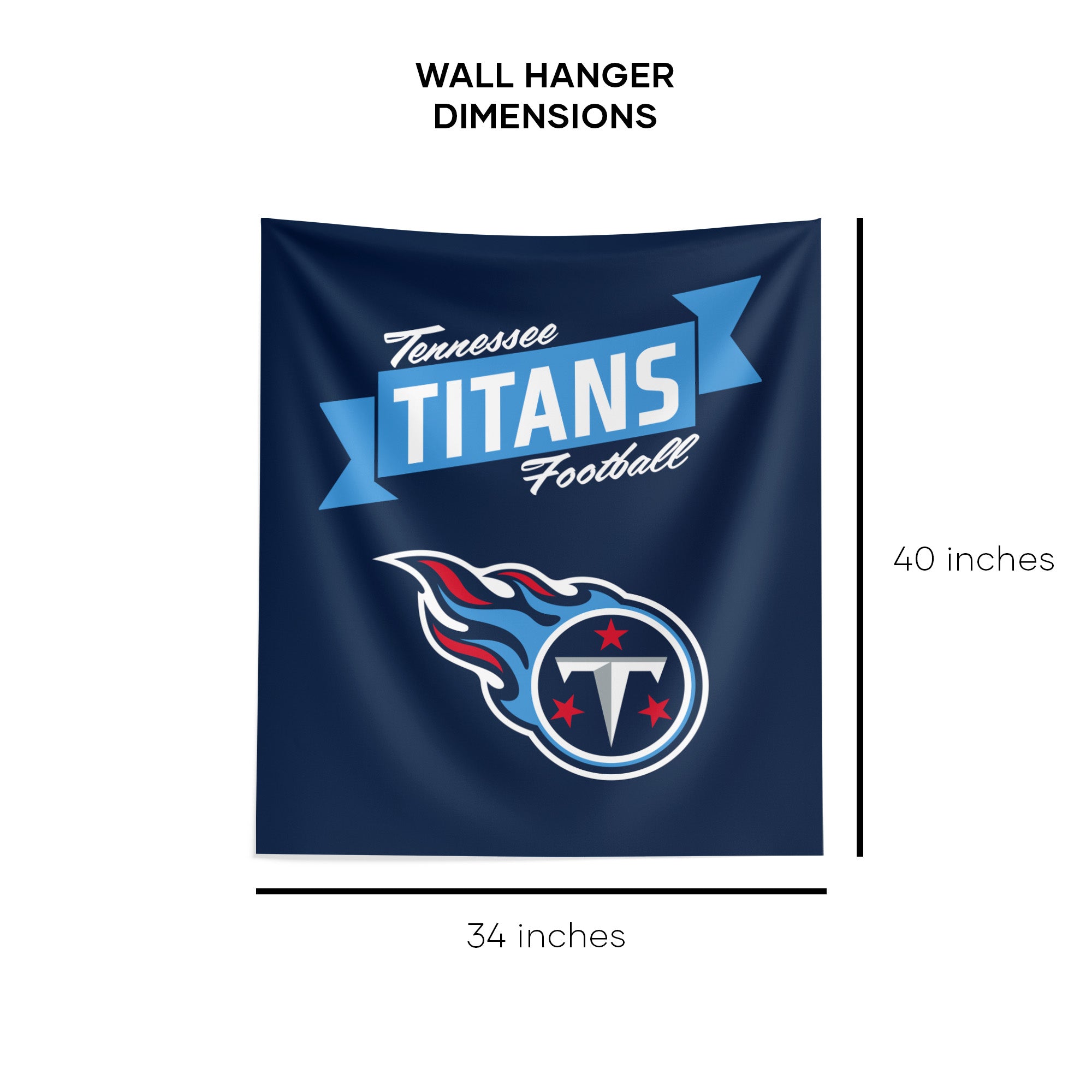 NFL Tennessee Titans Premium Wall Hanging 34 x 40 Inches