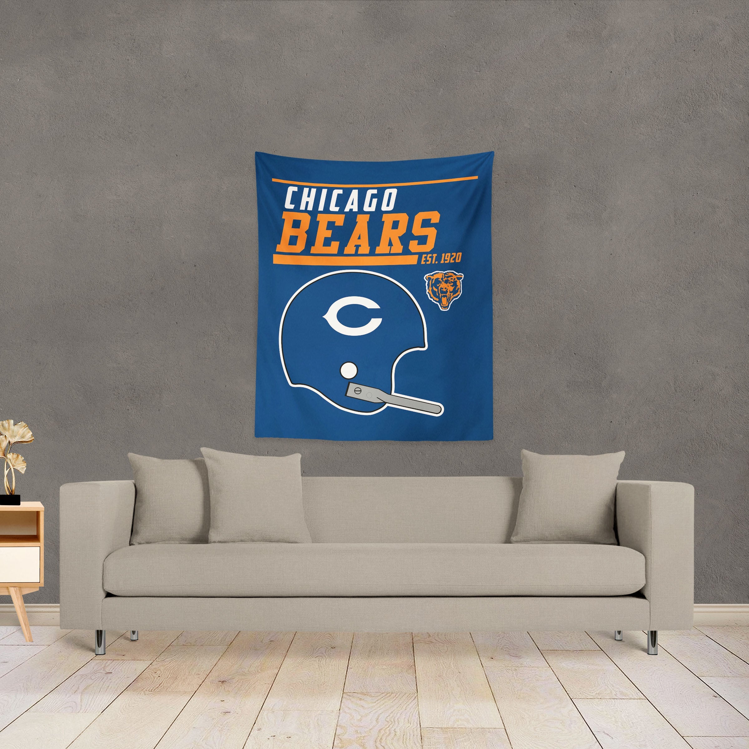 NFL Chicago Bears 40 Yard Dash Legacy Wall Hanging 34x40 Inches