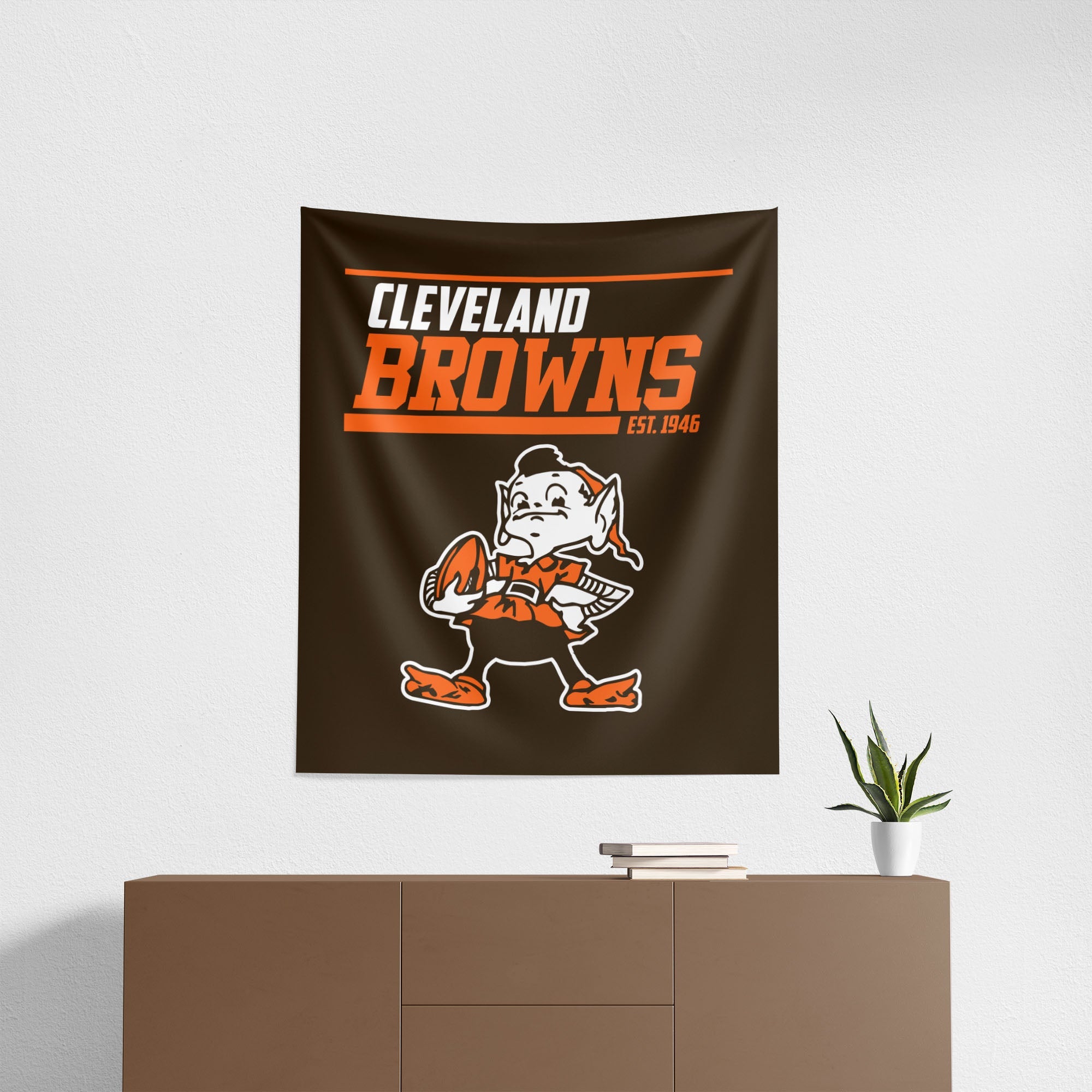 NFL Cleveland Browns 40 YD Dash Legacy Wall Hanging 34 x 40 Inches
